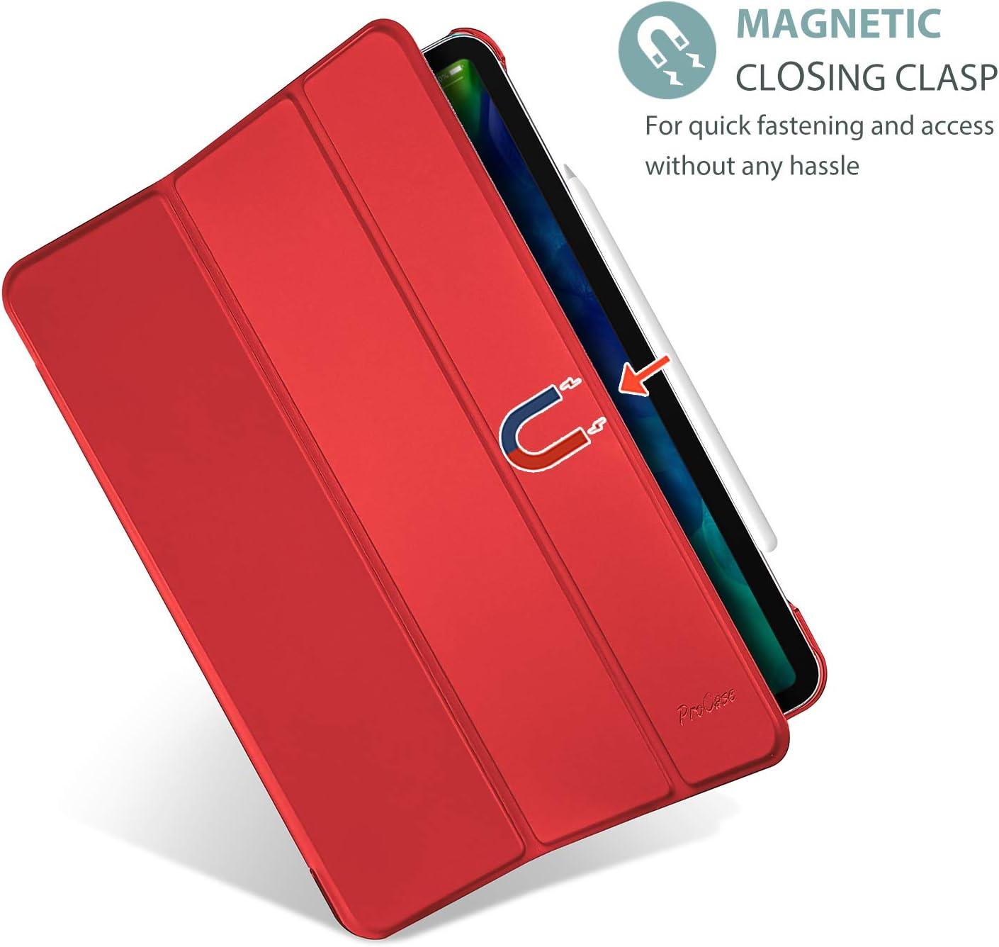 image:imageProCase Smart Case for iPad Pro 11 Case 2021 2020 2018 Slim Stand Hard Back Shell Smart Cover for iPad Pro 11 Inch 3rd Generation 2021 2nd Gen 2020 1st Gen 2018 DarkblueRed