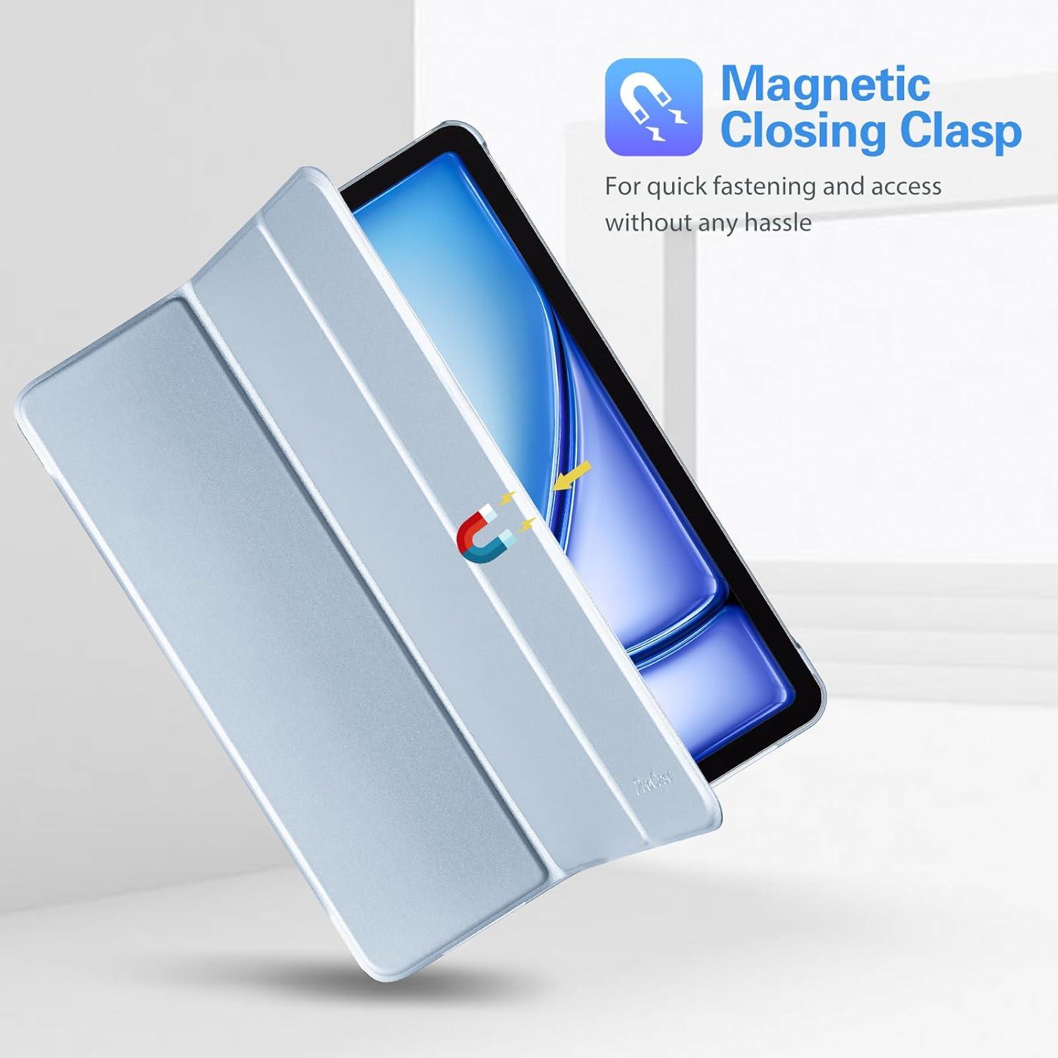 image:imageProCase Smart Case for iPad Pro 129 2022202120202018 Slim Stand Hard Back Shell Smart Cover for iPad Pro 129 6th Gen5th Gen4th Gen3rd Gen NavyAirblue