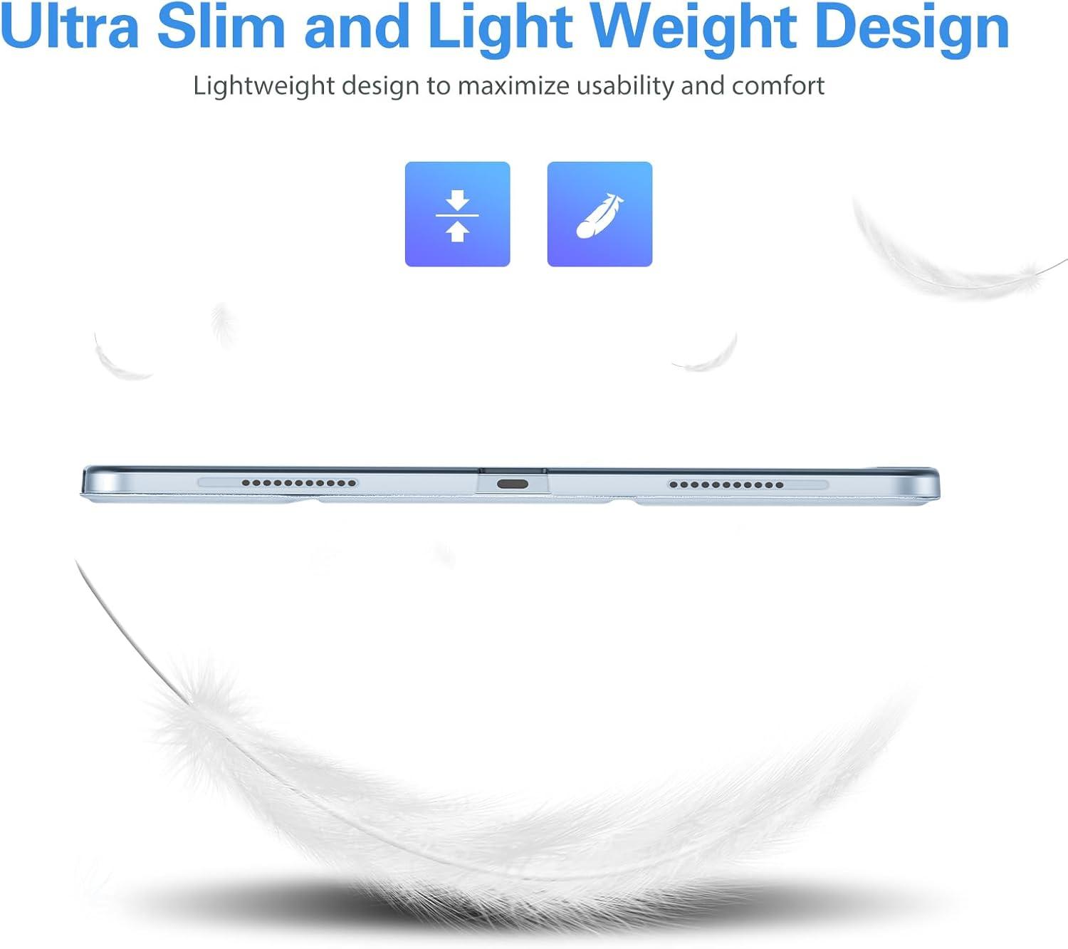 image:imageProCase Smart Case for iPad Pro 129 2022202120202018 Slim Stand Hard Back Shell Smart Cover for iPad Pro 129 6th Gen5th Gen4th Gen3rd Gen NavyAirblue