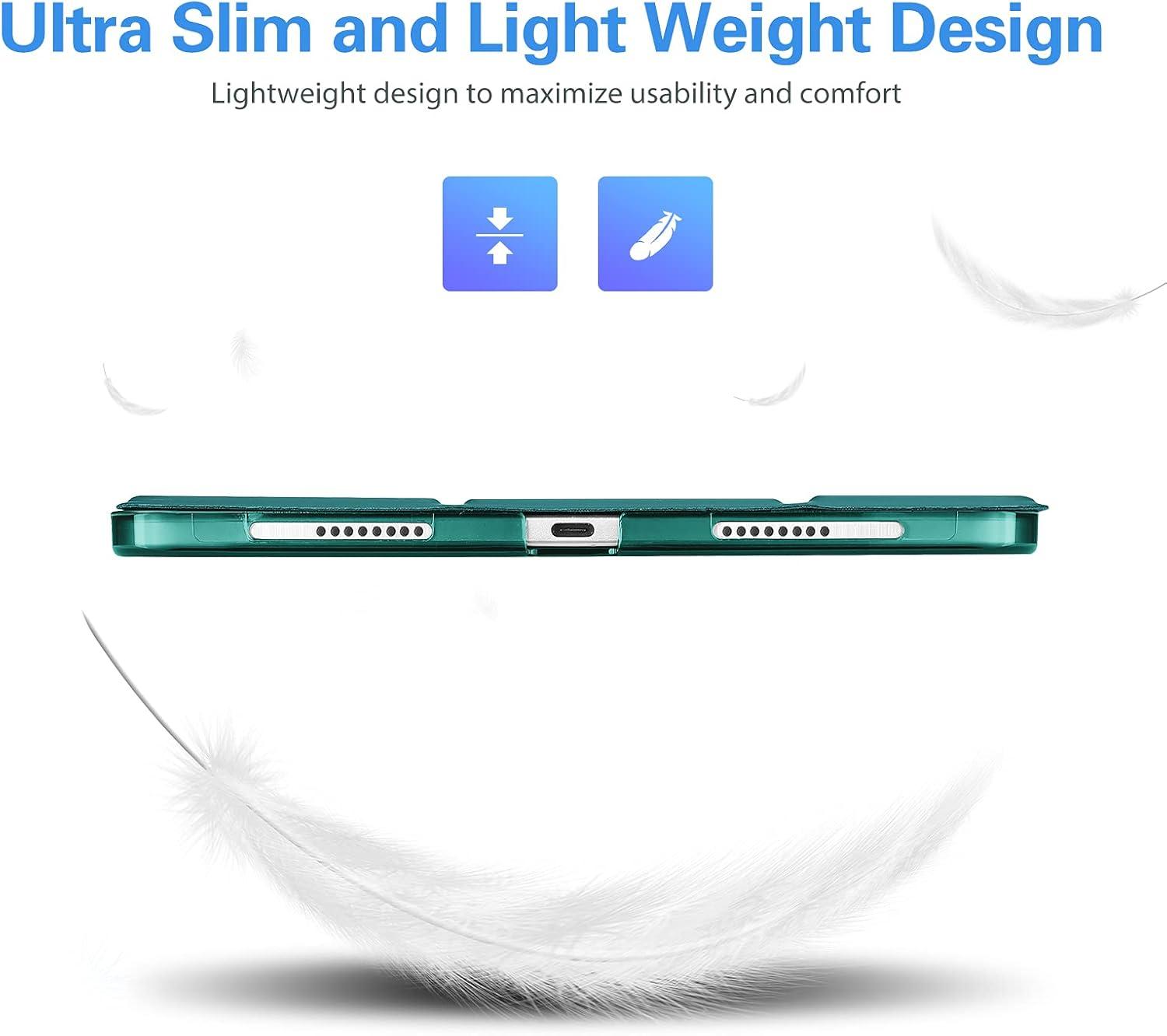 image:imageProCase Smart Case for iPad Pro 129 2022202120202018 Slim Stand Hard Back Shell Smart Cover for iPad Pro 129 6th Gen5th Gen4th Gen3rd Gen NavyBluishGreen
