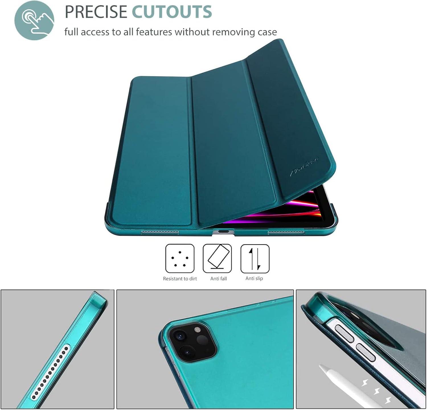 image:imageProCase Smart Case for iPad Pro 129 2022202120202018 Slim Stand Hard Back Shell Smart Cover for iPad Pro 129 6th Gen5th Gen4th Gen3rd Gen NavyEmerald