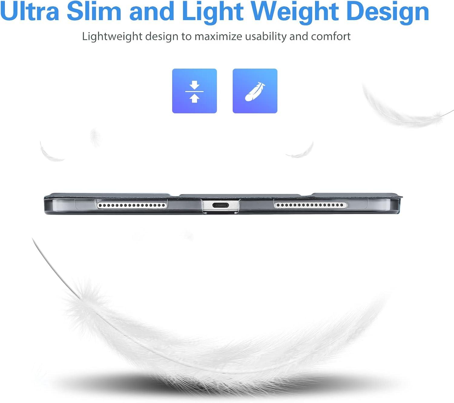 image:imageProCase Smart Case for iPad Pro 129 2022202120202018 Slim Stand Hard Back Shell Smart Cover for iPad Pro 129 6th Gen5th Gen4th Gen3rd Gen NavyGrey