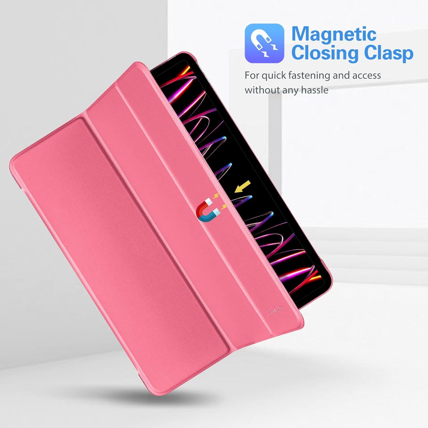 image:imageProCase Smart Case for iPad Pro 129 2022202120202018 Slim Stand Hard Back Shell Smart Cover for iPad Pro 129 6th Gen5th Gen4th Gen3rd Gen NavyMelonpink
