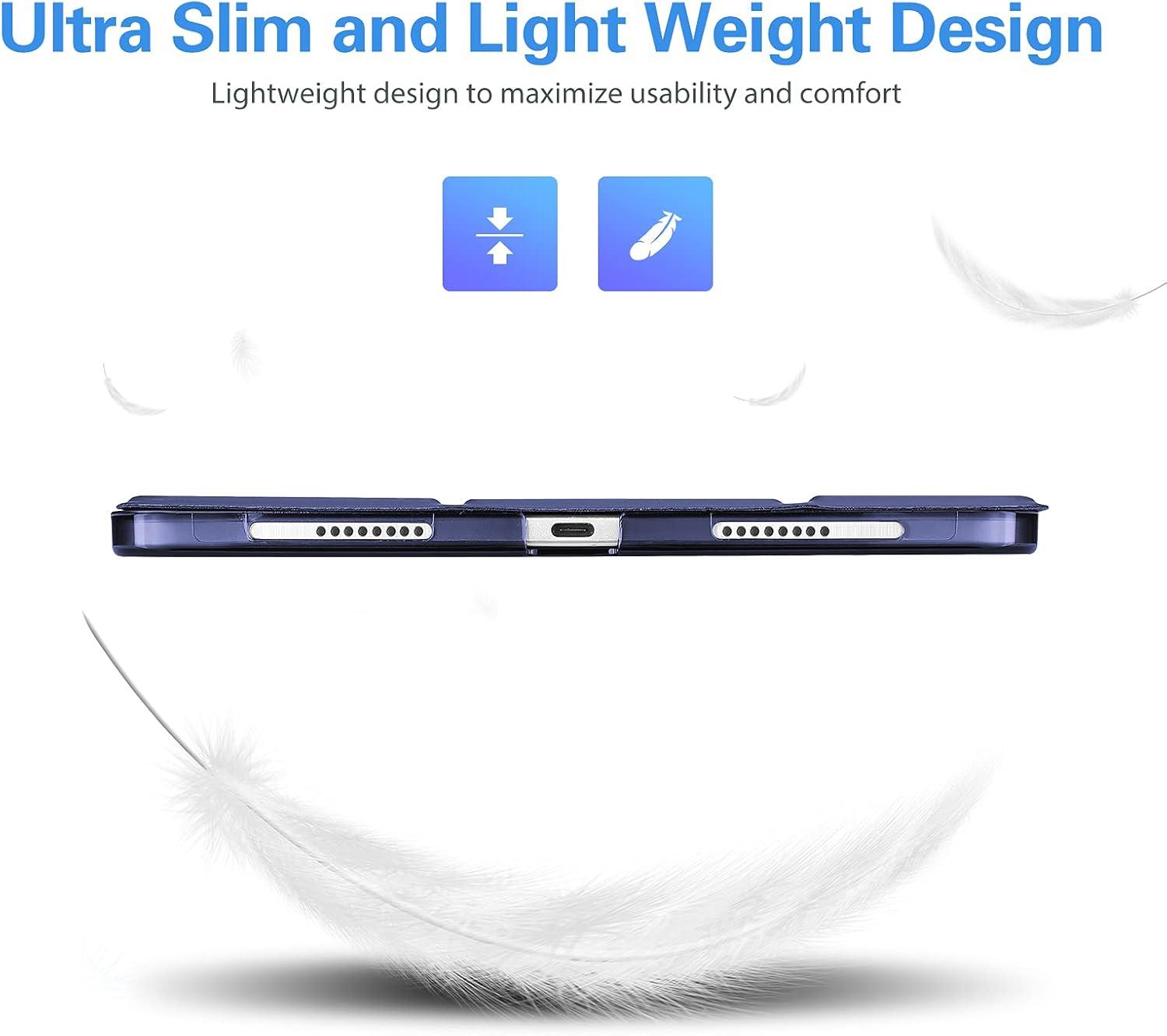image:imageProCase Smart Case for iPad Pro 129 2022202120202018 Slim Stand Hard Back Shell Smart Cover for iPad Pro 129 6th Gen5th Gen4th Gen3rd Gen NavyNavy