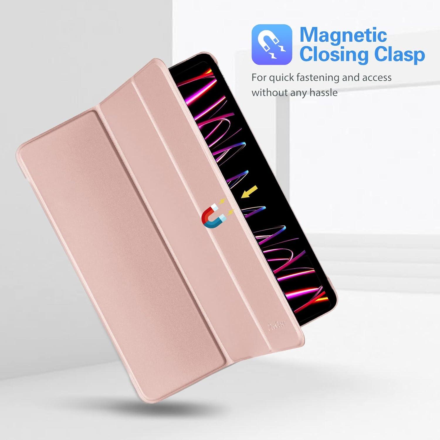 image:imageProCase Smart Case for iPad Pro 129 2022202120202018 Slim Stand Hard Back Shell Smart Cover for iPad Pro 129 6th Gen5th Gen4th Gen3rd Gen NavyPink