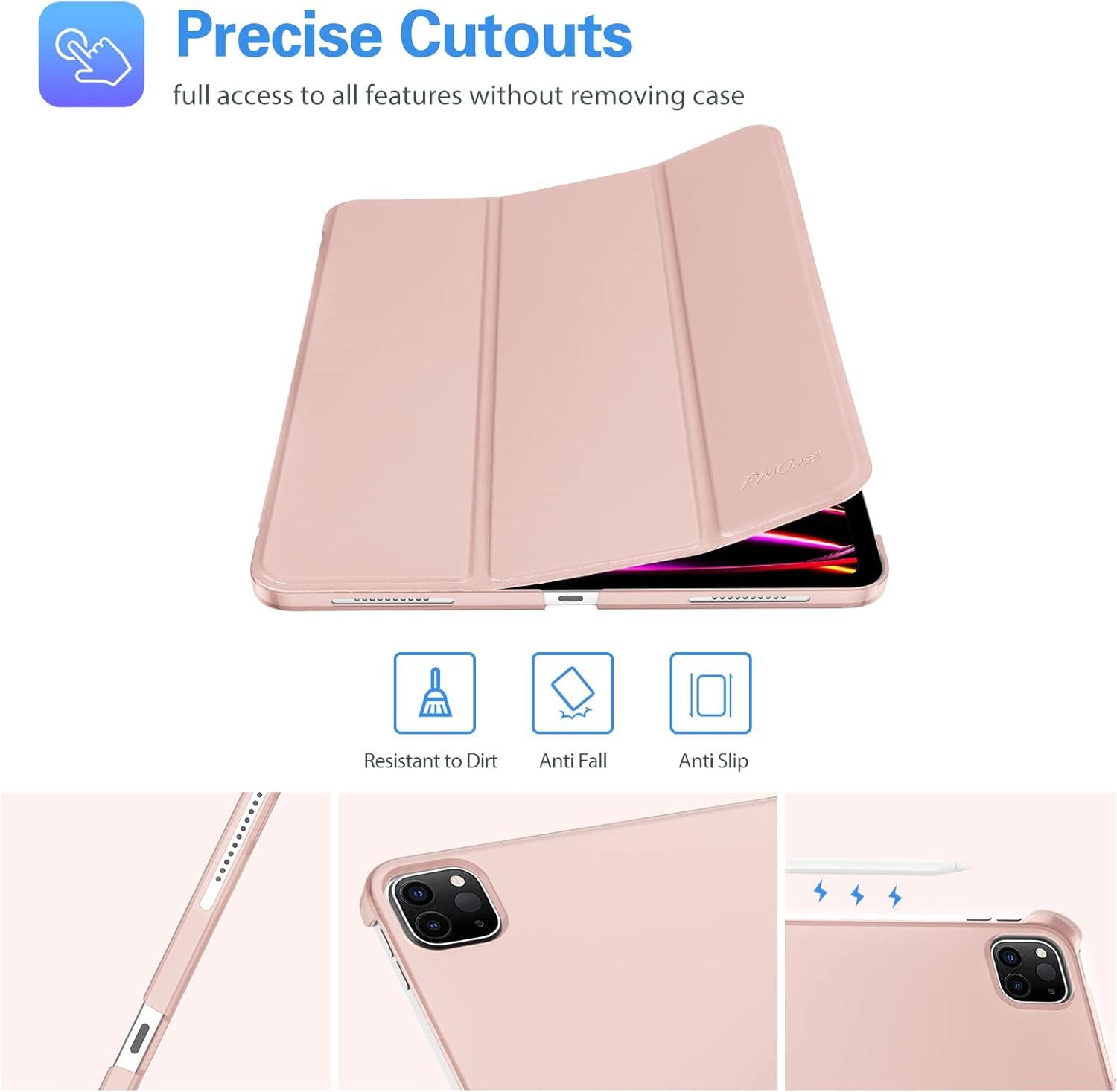image:imageProCase Smart Case for iPad Pro 129 2022202120202018 Slim Stand Hard Back Shell Smart Cover for iPad Pro 129 6th Gen5th Gen4th Gen3rd Gen NavyPink