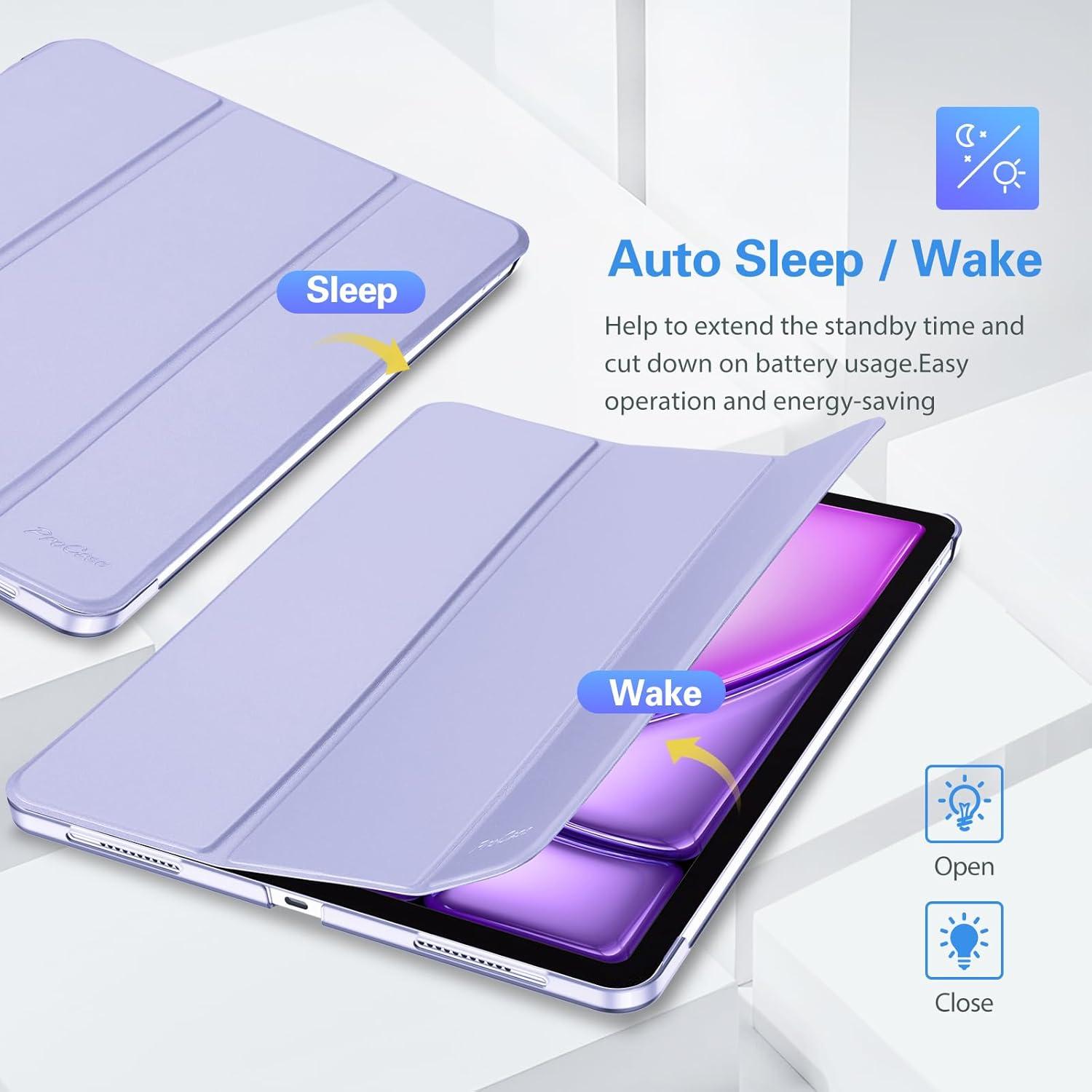 image:imageProCase Smart Case for iPad Pro 129 2022202120202018 Slim Stand Hard Back Shell Smart Cover for iPad Pro 129 6th Gen5th Gen4th Gen3rd Gen NavyPurple