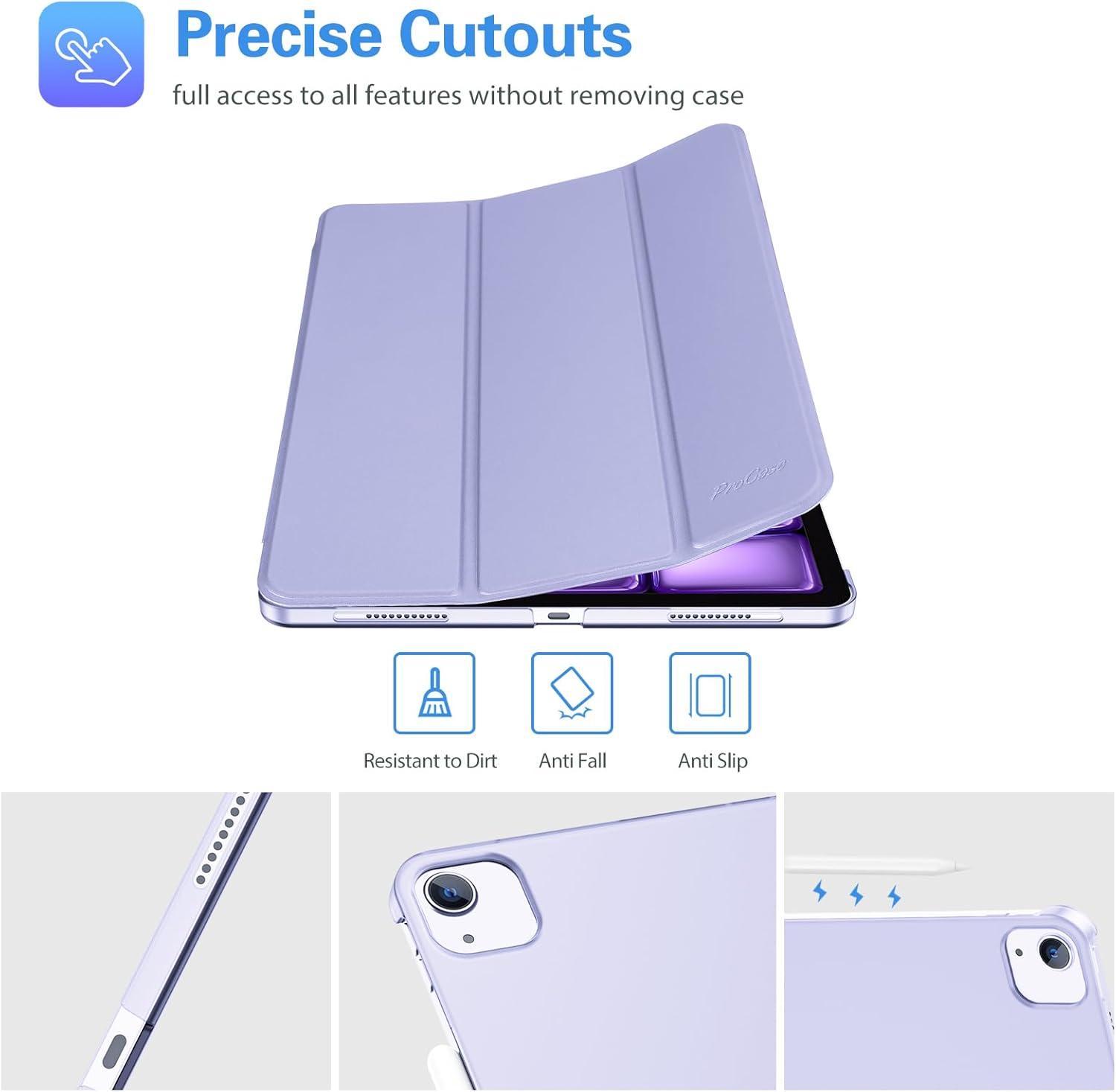 image:imageProCase Smart Case for iPad Pro 129 2022202120202018 Slim Stand Hard Back Shell Smart Cover for iPad Pro 129 6th Gen5th Gen4th Gen3rd Gen NavyPurple