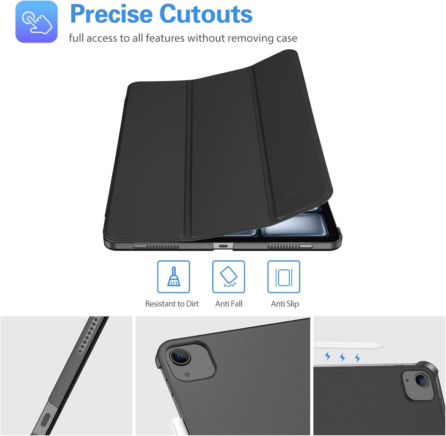 image:imageProCase Smart Case for iPad Pro 129 2022202120202018 Slim Stand Hard Back Shell Smart Cover for iPad Pro 129 6th Gen5th Gen4th Gen3rd Gen NavyShadowblack