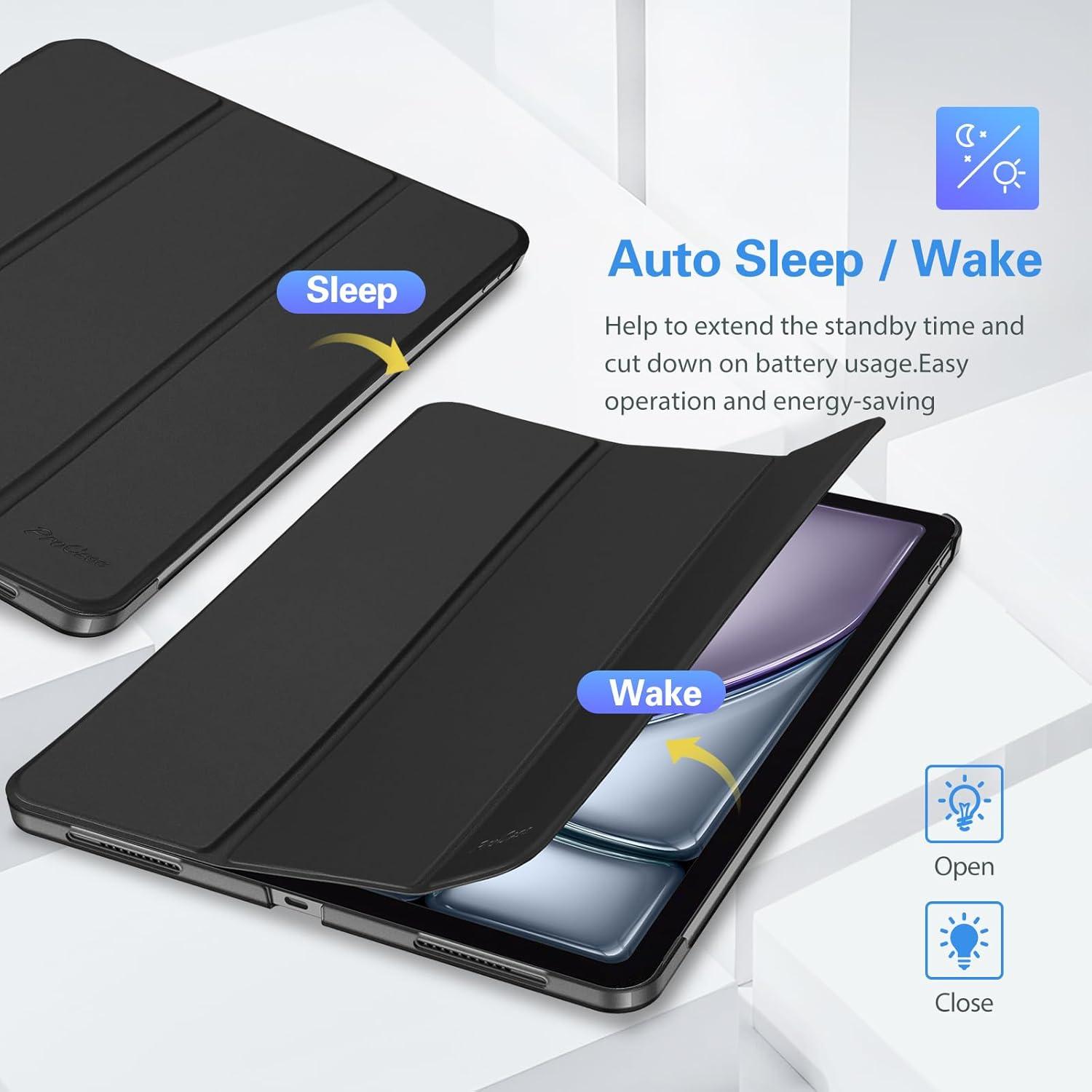 image:imageProCase Smart Case for iPad Pro 129 2022202120202018 Slim Stand Hard Back Shell Smart Cover for iPad Pro 129 6th Gen5th Gen4th Gen3rd Gen NavyShadowblack