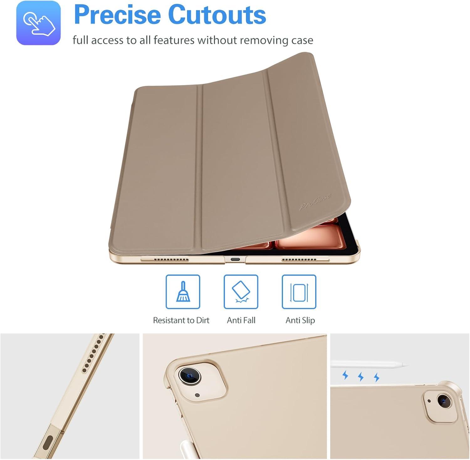 image:imageProCase Smart Case for iPad Pro 129 2022202120202018 Slim Stand Hard Back Shell Smart Cover for iPad Pro 129 6th Gen5th Gen4th Gen3rd Gen NavyStarlight