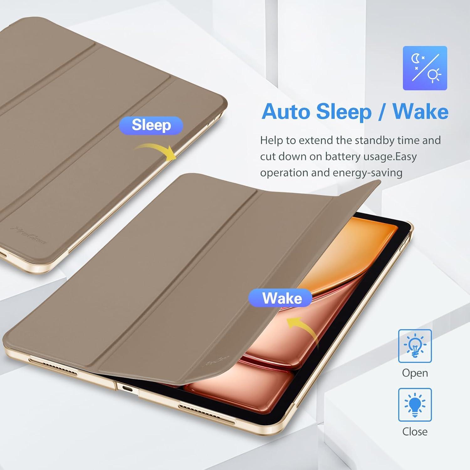 image:imageProCase Smart Case for iPad Pro 129 2022202120202018 Slim Stand Hard Back Shell Smart Cover for iPad Pro 129 6th Gen5th Gen4th Gen3rd Gen NavyStarlight