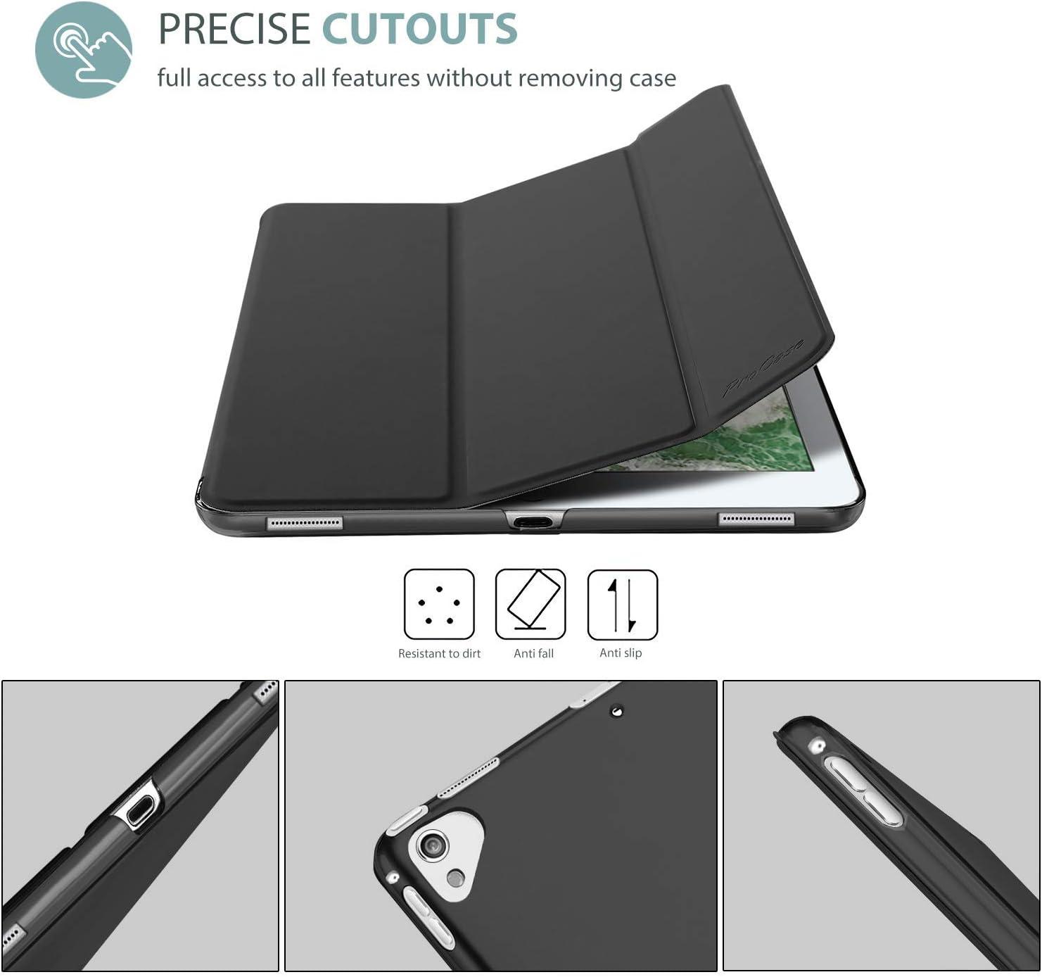 image:imageProCase Smart Case for iPad Pro 129 Inch 1st and 2nd Generation 2015 and 2017 Model Stand Cover Support Auto SleepWake EmeraldBlack