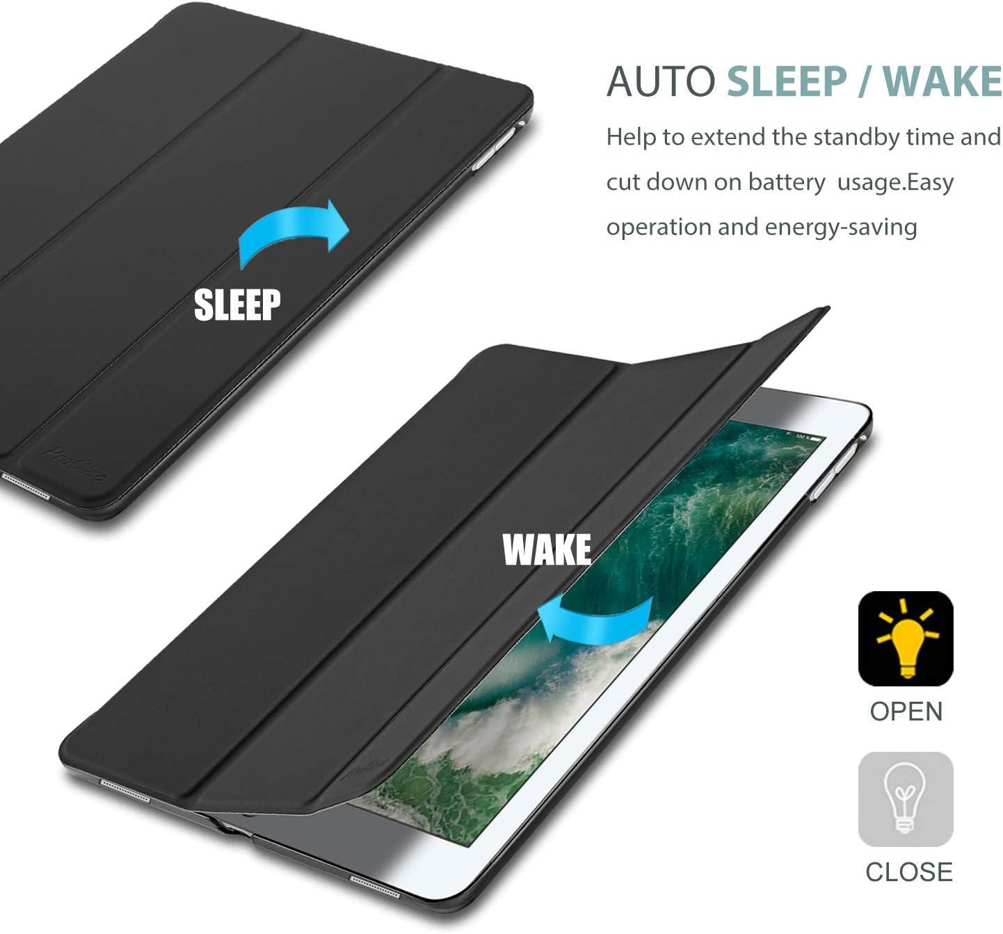 image:imageProCase Smart Case for iPad Pro 129 Inch 1st and 2nd Generation 2015 and 2017 Model Stand Cover Support Auto SleepWake EmeraldBlack