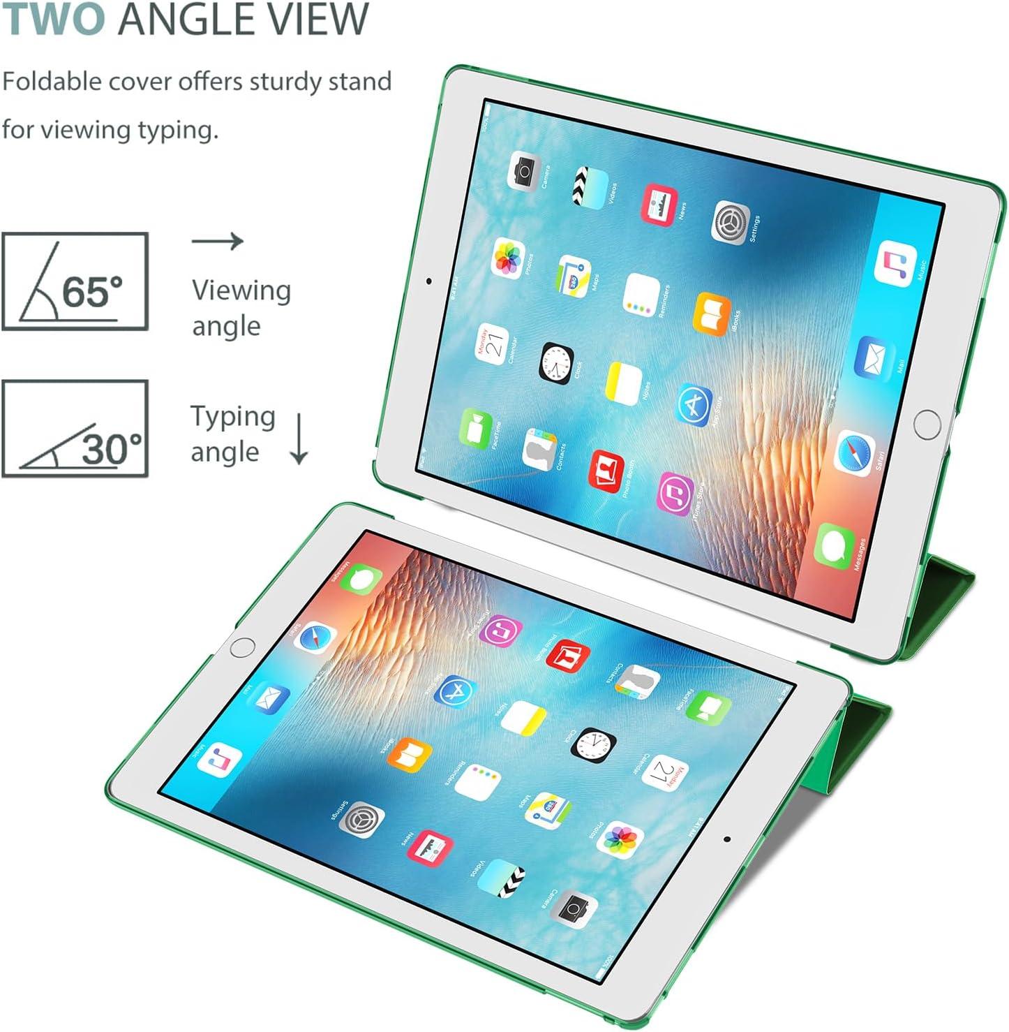 image:imageProCase Smart Case for iPad Pro 129 Inch 1st and 2nd Generation 2015 and 2017 Model Stand Cover Support Auto SleepWake EmeraldGreen