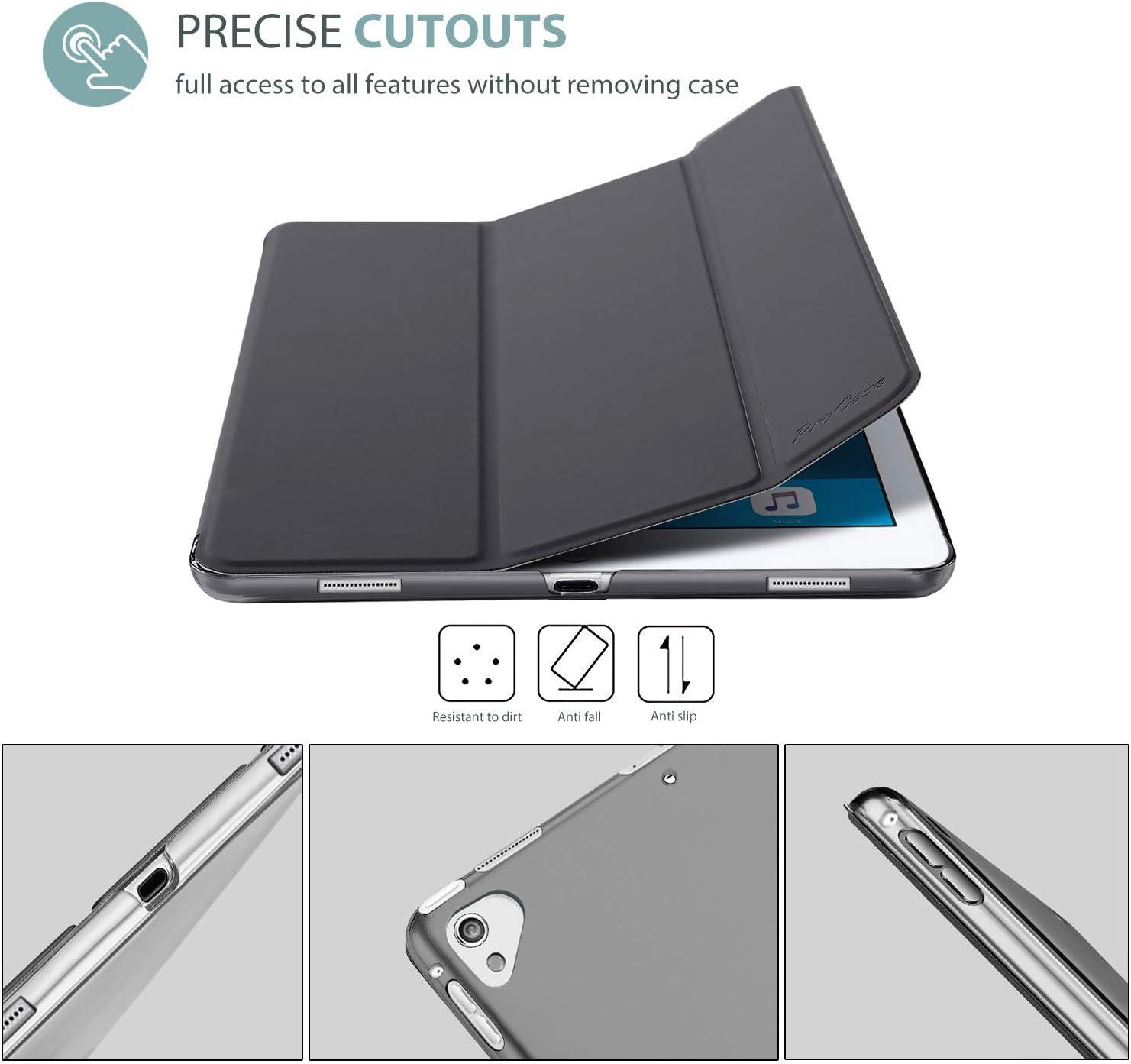 image:imageProCase Smart Case for iPad Pro 129 Inch 1st and 2nd Generation 2015 and 2017 Model Stand Cover Support Auto SleepWake EmeraldGrey