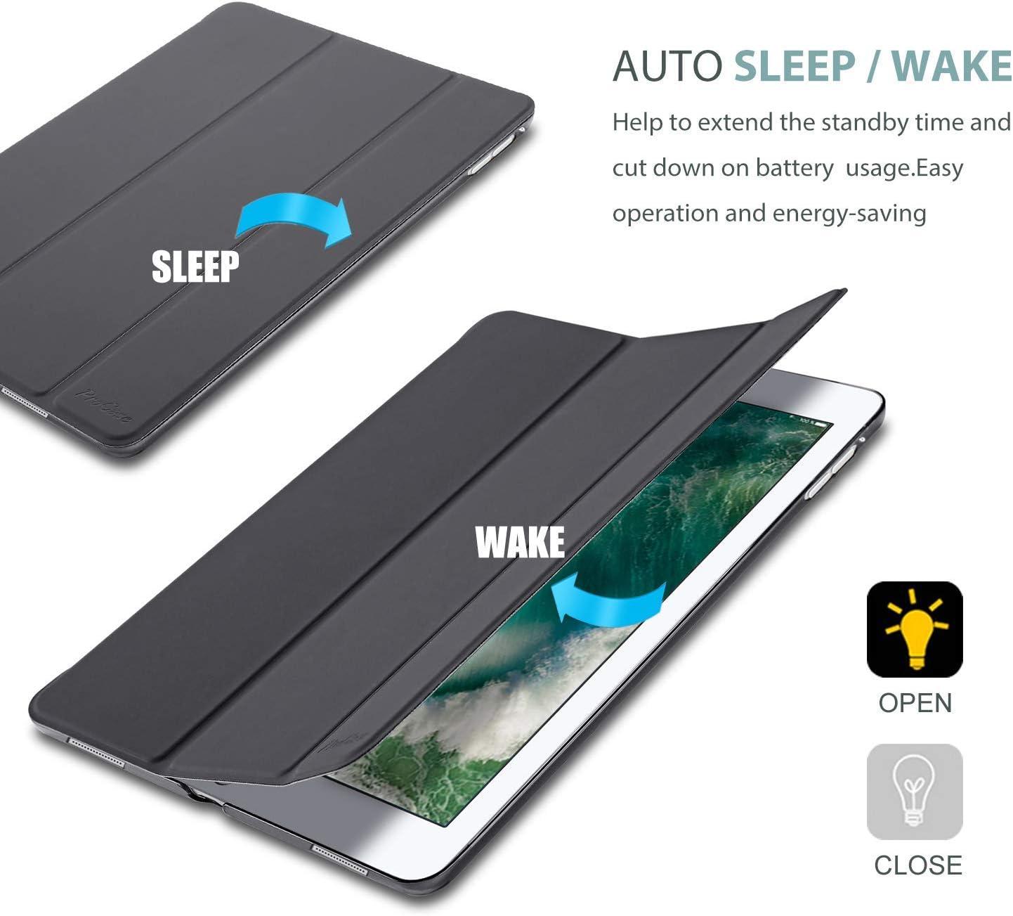 image:imageProCase Smart Case for iPad Pro 129 Inch 1st and 2nd Generation 2015 and 2017 Model Stand Cover Support Auto SleepWake EmeraldGrey