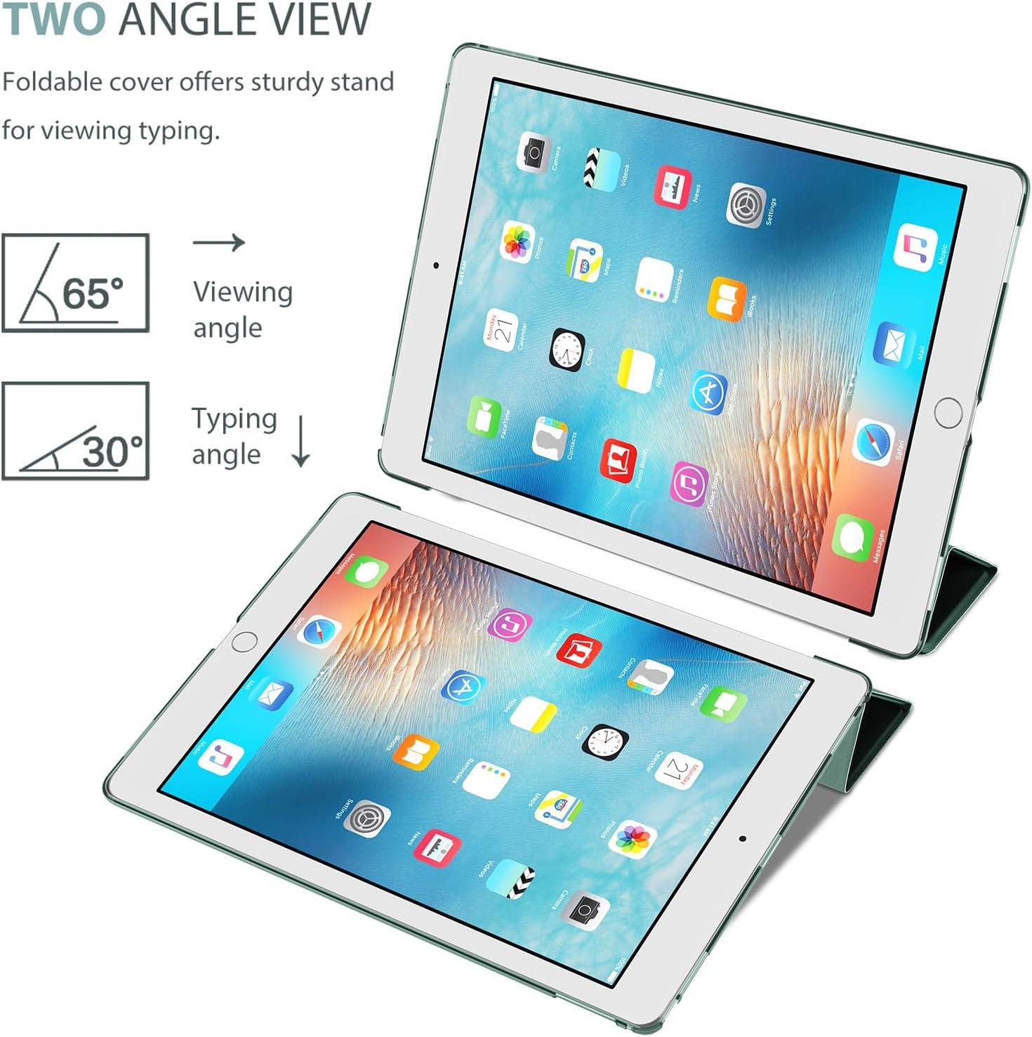 image:imageProCase Smart Case for iPad Pro 129 Inch 1st and 2nd Generation 2015 and 2017 Model Stand Cover Support Auto SleepWake EmeraldMgreen