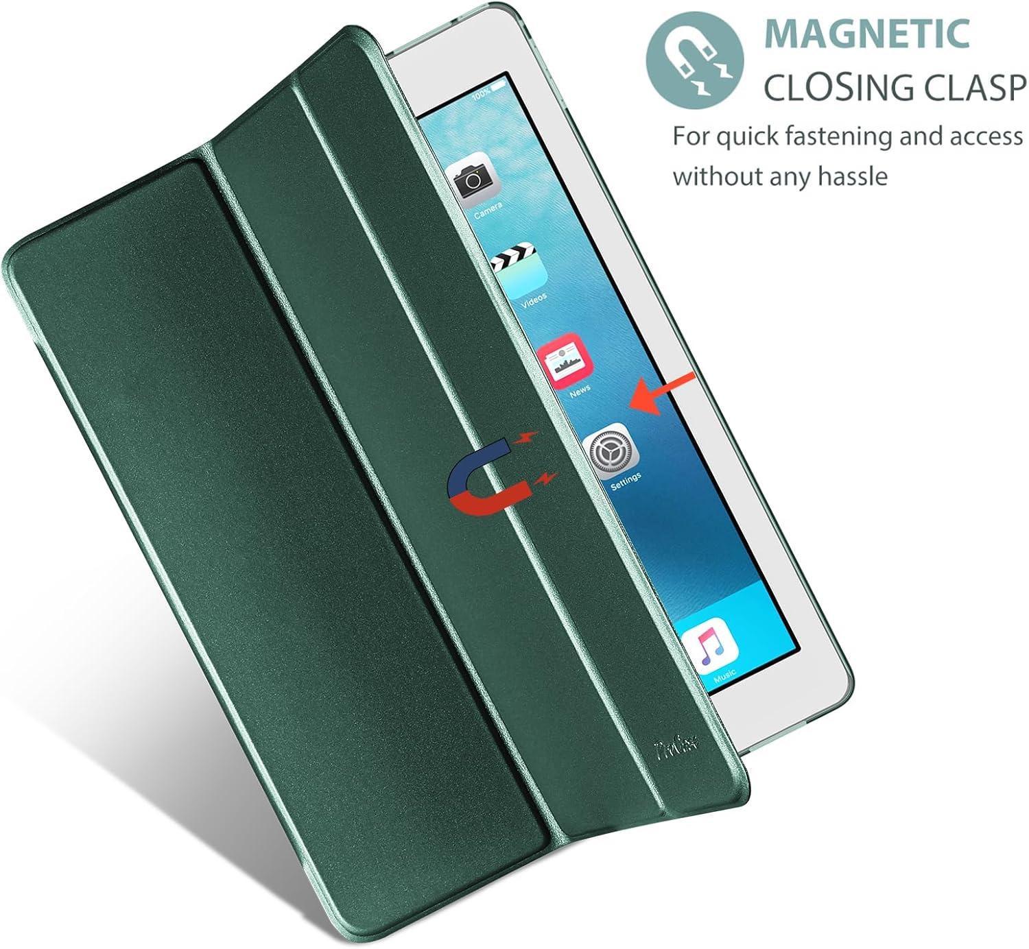 image:imageProCase Smart Case for iPad Pro 129 Inch 1st and 2nd Generation 2015 and 2017 Model Stand Cover Support Auto SleepWake EmeraldMgreen