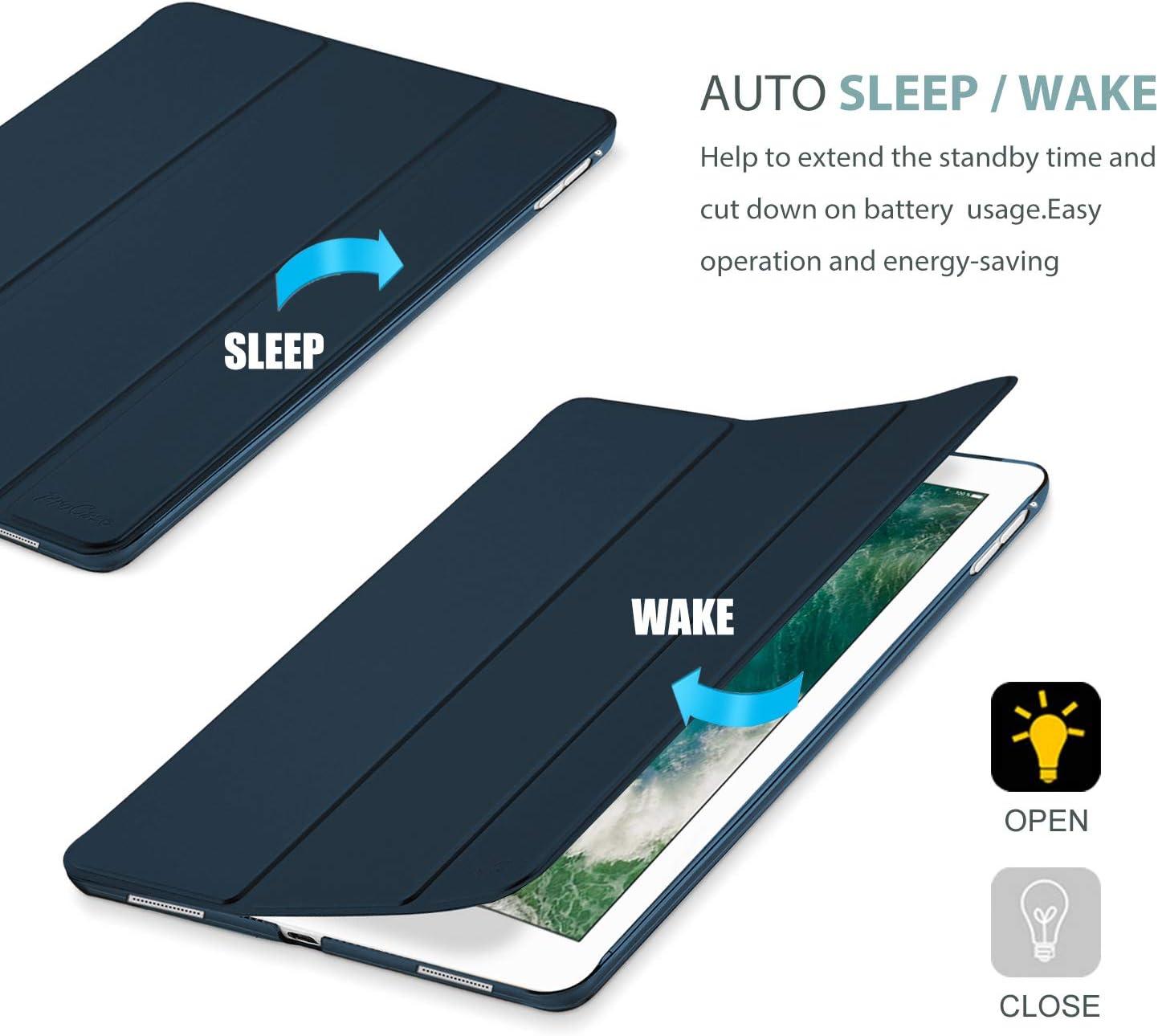 image:imageProCase Smart Case for iPad Pro 129 Inch 1st and 2nd Generation 2015 and 2017 Model Stand Cover Support Auto SleepWake EmeraldNavy