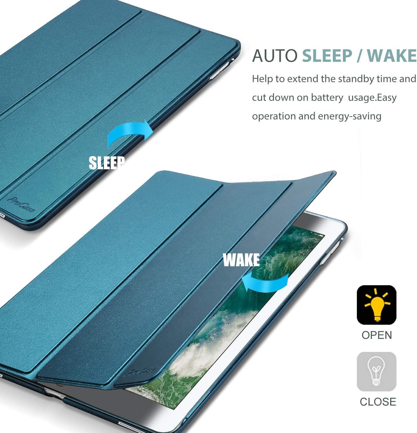 image:imageProCase Smart Case for iPad Pro 129 Inch 1st and 2nd Generation 2015 and 2017 Model Stand Cover Support Auto SleepWake EmeraldTeal