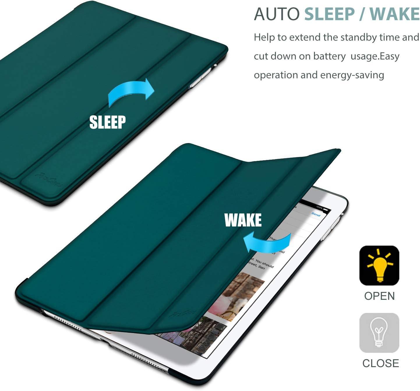 image:imageProCase Smart Case for iPad Pro 97 Inch 2016 Ultra Slim Lightweight Stand Smart Case Shell with Translucent Frosted Back Cover for iPad Pro 97 Inch A1673 A1674 A1675 EmeraldEmerald