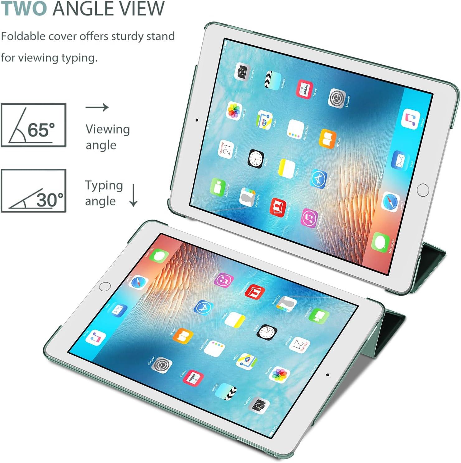 image:imageProCase Smart Case for iPad Pro 97 Inch 2016 Ultra Slim Lightweight Stand Smart Case Shell with Translucent Frosted Back Cover for iPad Pro 97 Inch A1673 A1674 A1675 EmeraldMgreen
