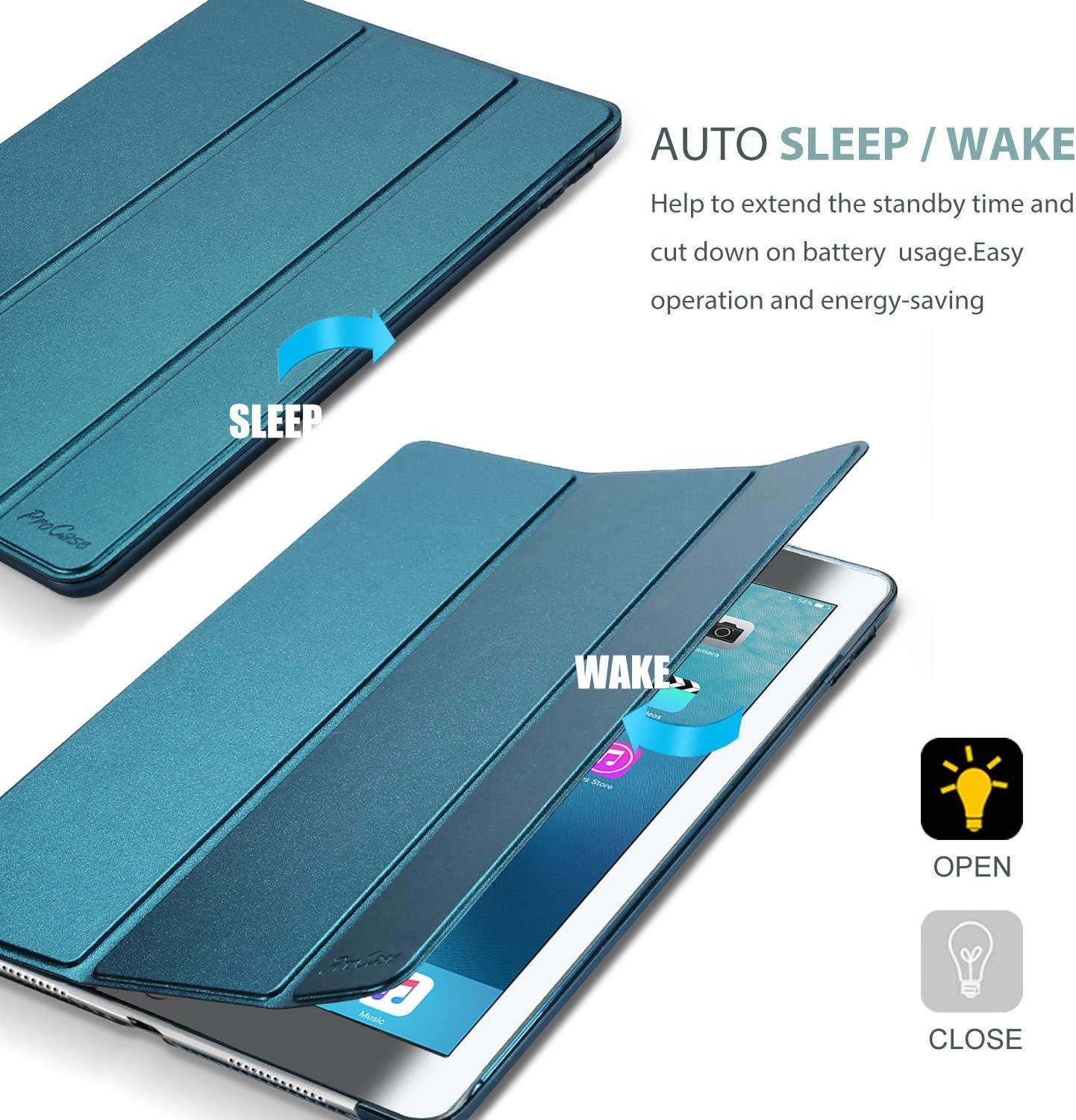 image:imageProCase Smart Case for iPad Pro 97 Inch 2016 Ultra Slim Lightweight Stand Smart Case Shell with Translucent Frosted Back Cover for iPad Pro 97 Inch A1673 A1674 A1675 EmeraldTeal