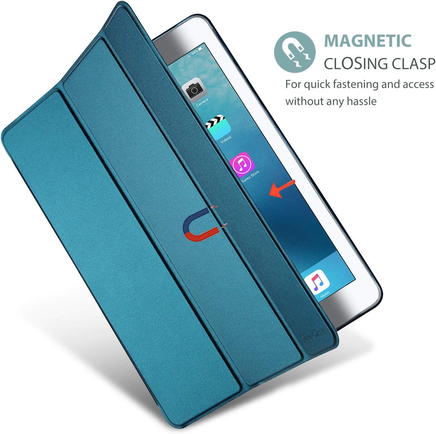 image:imageProCase Smart Case for iPad Pro 97 Inch 2016 Ultra Slim Lightweight Stand Smart Case Shell with Translucent Frosted Back Cover for iPad Pro 97 Inch A1673 A1674 A1675 EmeraldTeal
