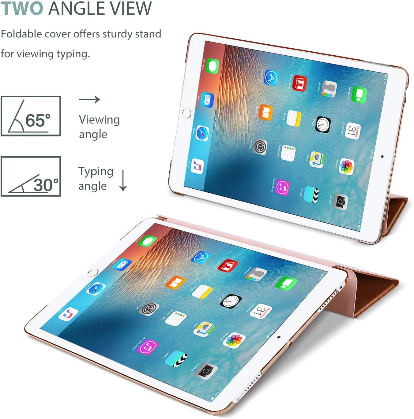 image:imageProCase Smart Case for iPad Pro 97 Inch 2016 Ultra Slim Lightweight Stand Smart Case Shell with Translucent Frosted Back Cover for iPad Pro 97 Inch A1673 A1674 A1675 EmeraldRosegold