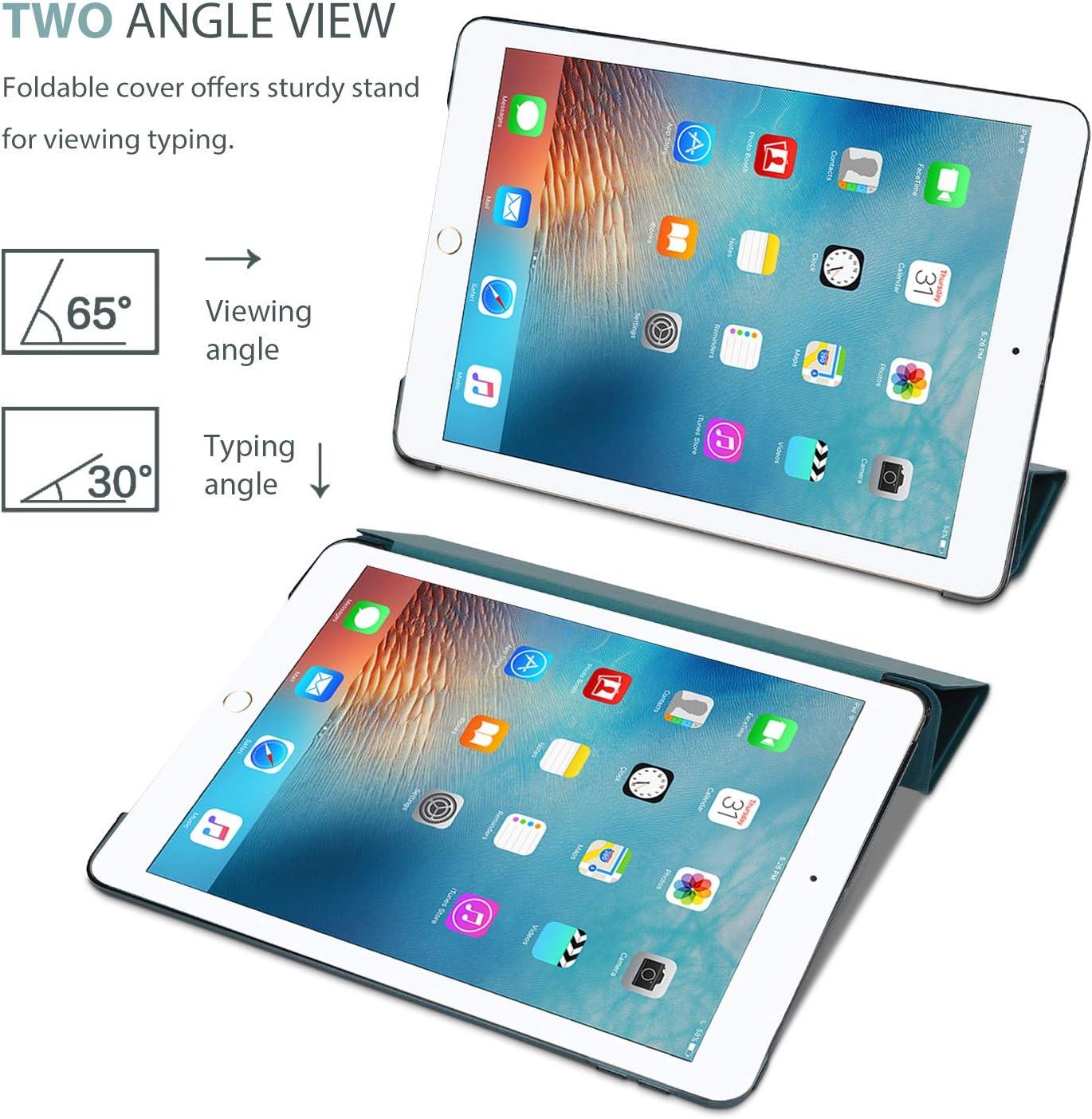 image:imageProCase Smart Case for iPad Pro 97 Inch 2016 Ultra Slim Lightweight Stand Smart Case Shell with Translucent Frosted Back Cover for iPad Pro 97 Inch A1673 A1674 A1675 EmeraldEmerald
