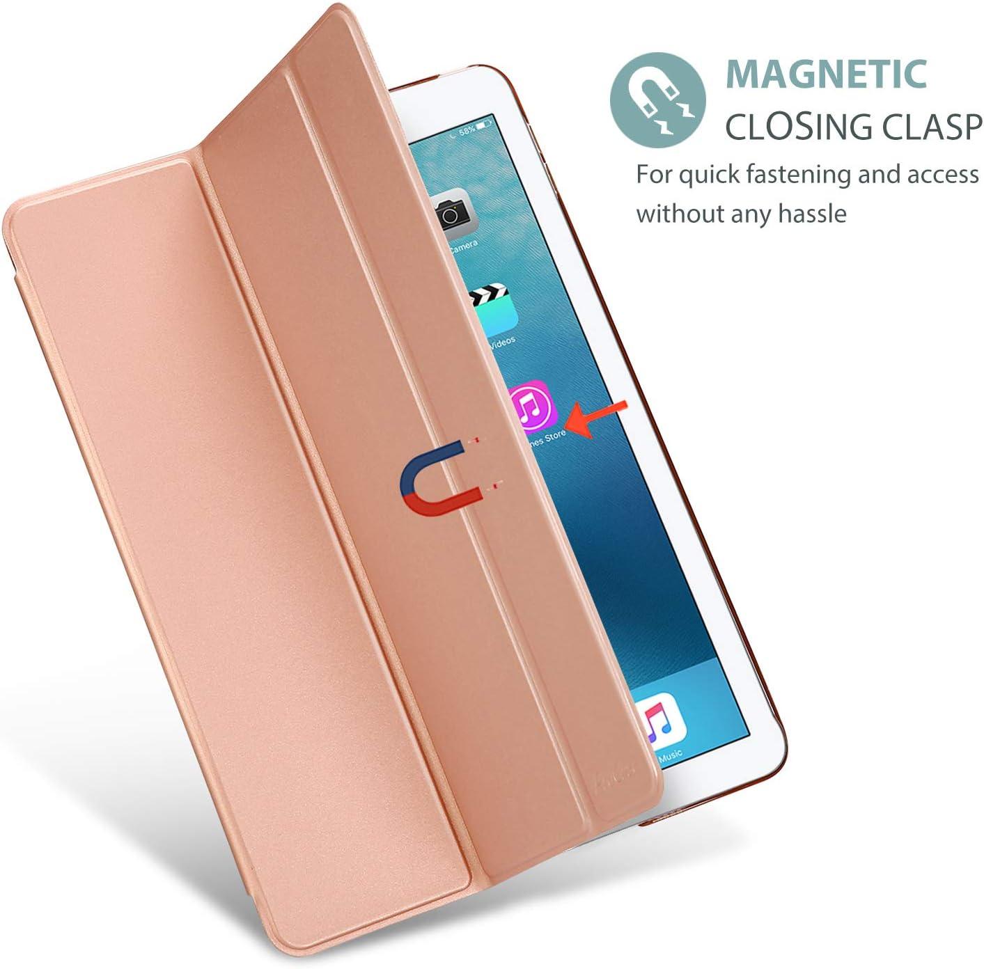 image:imageProCase Smart Case for iPad Pro 97 Inch 2016 Ultra Slim Lightweight Stand Smart Case Shell with Translucent Frosted Back Cover for iPad Pro 97 Inch A1673 A1674 A1675 EmeraldRosegold