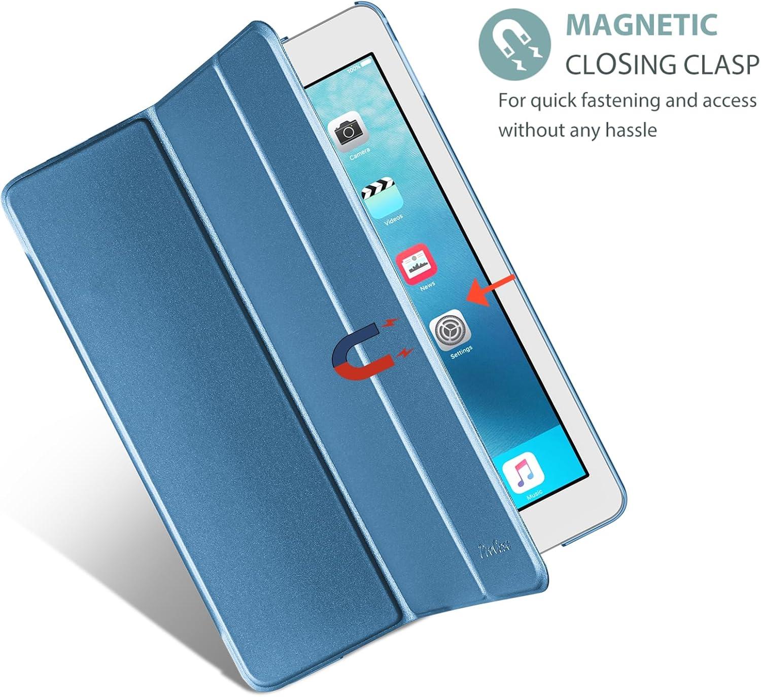 image:imageProCase Smart Case for iPad Pro 97 Inch 2016 Ultra Slim Lightweight Stand Smart Case Shell with Translucent Frosted Back Cover for iPad Pro 97 Inch A1673 A1674 A1675 EmeraldBlue