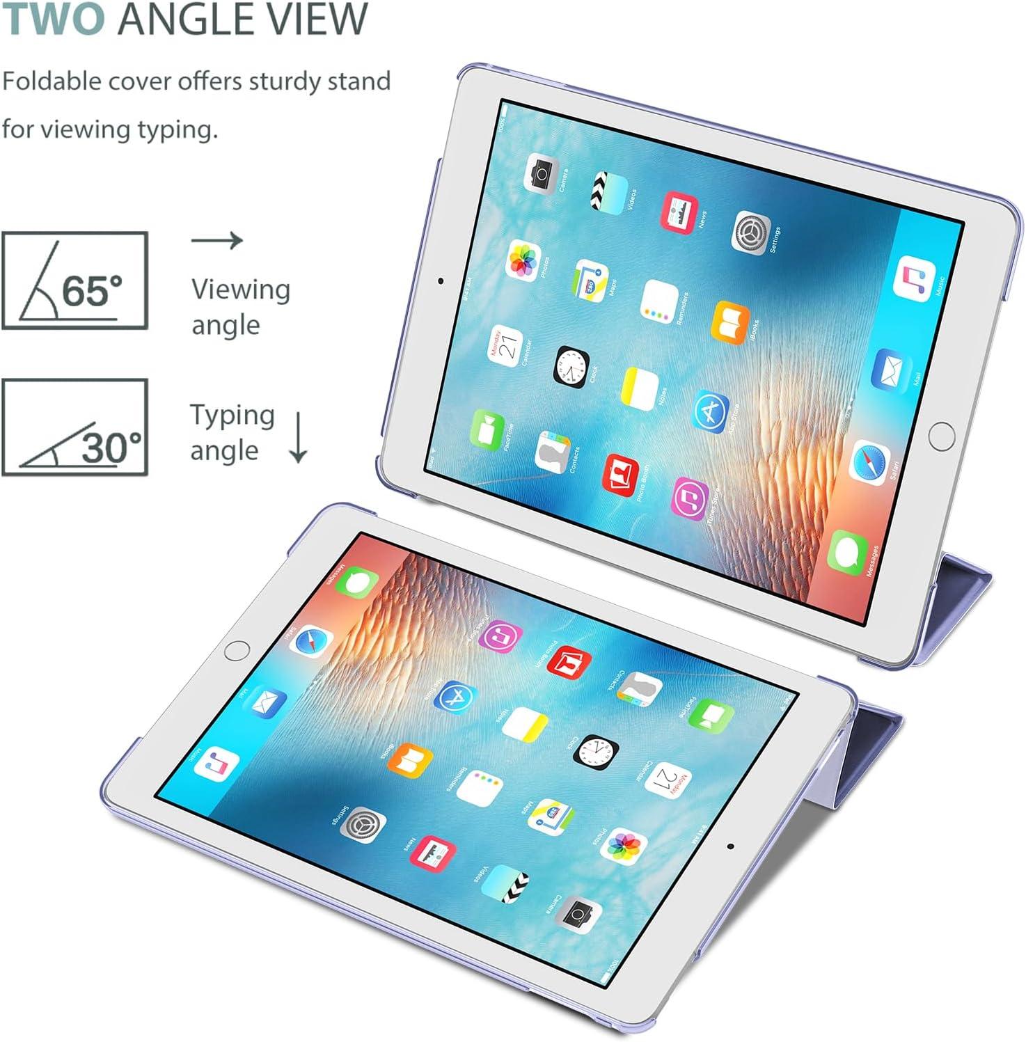 image:imageProCase Smart Case for iPad Pro 97 Inch 2016 Ultra Slim Lightweight Stand Smart Case Shell with Translucent Frosted Back Cover for iPad Pro 97 Inch A1673 A1674 A1675 EmeraldLightpurple