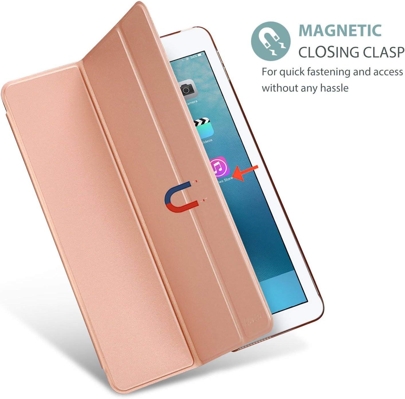 image:imageProCase Smart Case for iPad mini 1 2 3Model A1432 A1454 A1455 A1489 A1490 A1491 A1599 A1600 Slim Lightweight Stand Cover with Translucent Frosted Back Support Auto SleepWake Navy BlueRosegold