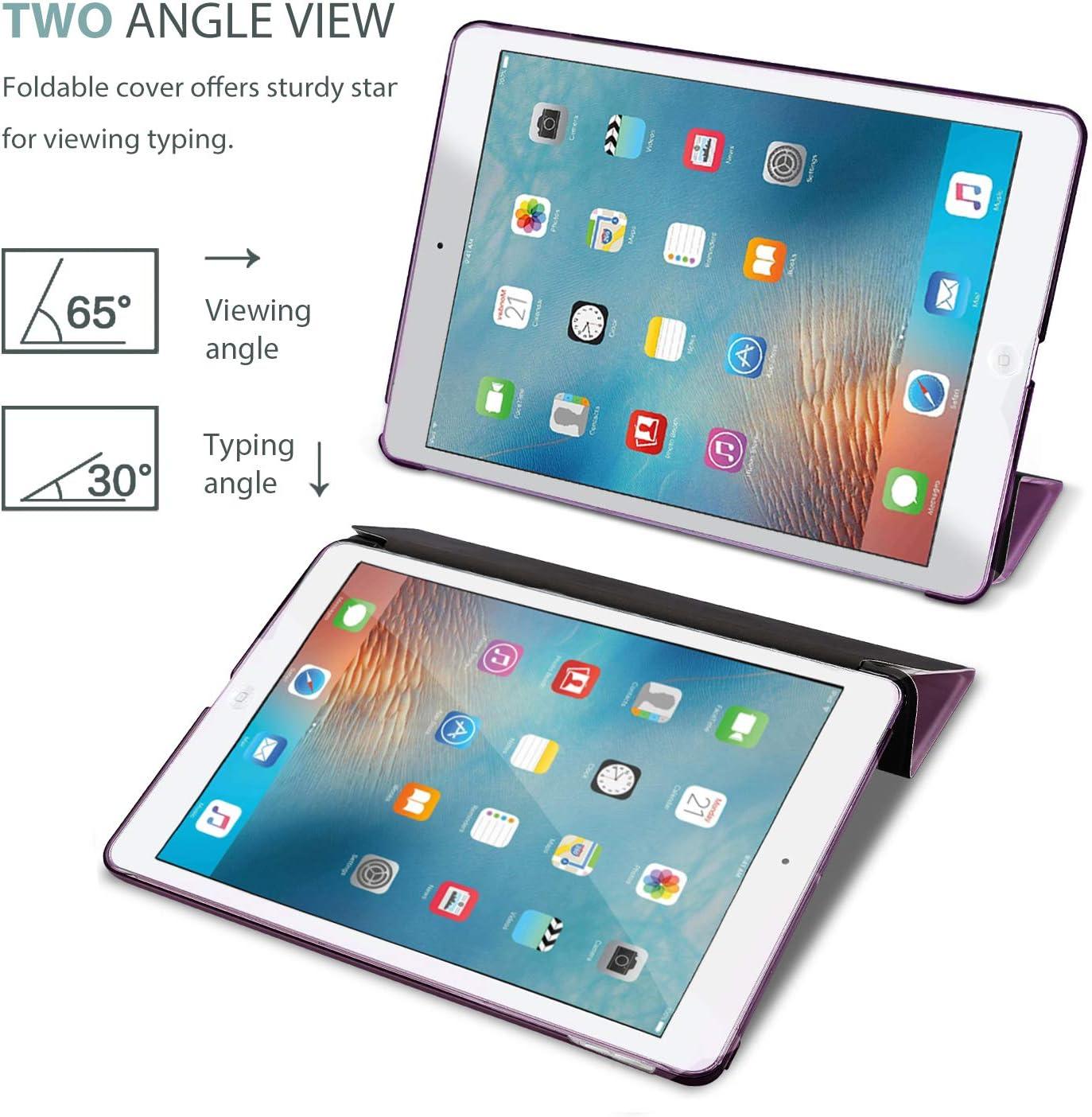 image:imageProCase Smart Case for iPad mini 1 2 3Model A1432 A1454 A1455 A1489 A1490 A1491 A1599 A1600 Slim Lightweight Stand Cover with Translucent Frosted Back Support Auto SleepWake Navy BluePurple