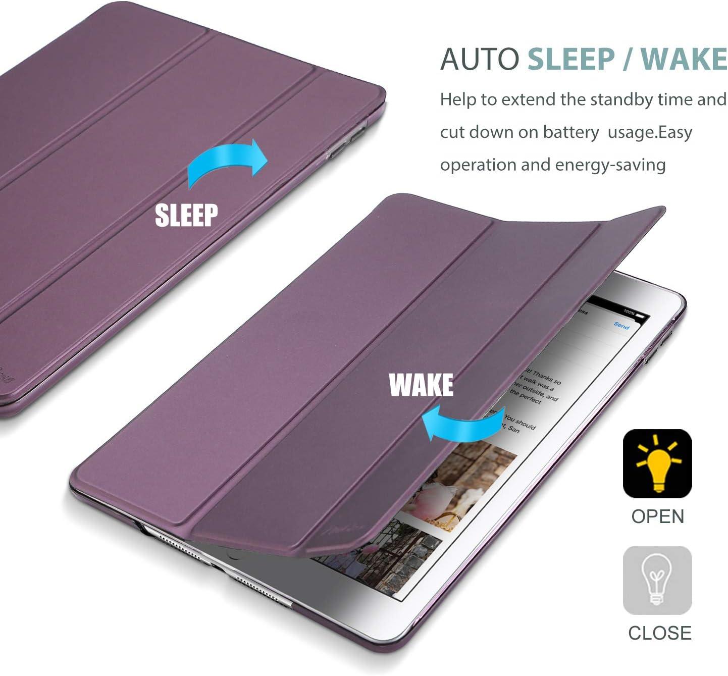 image:imageProCase Smart Case for iPad mini 1 2 3Model A1432 A1454 A1455 A1489 A1490 A1491 A1599 A1600 Slim Lightweight Stand Cover with Translucent Frosted Back Support Auto SleepWake Navy BluePurple