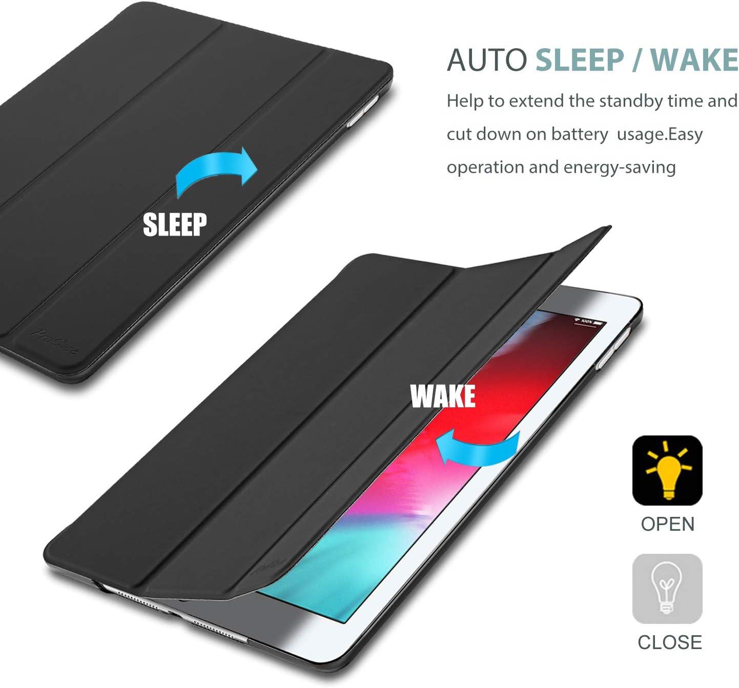 image:imageProCase Smart Case for iPad mini 5th Generation2019 Model Lightweight Cover with Auto SleepWake for iPad mini 5 GreyBlack