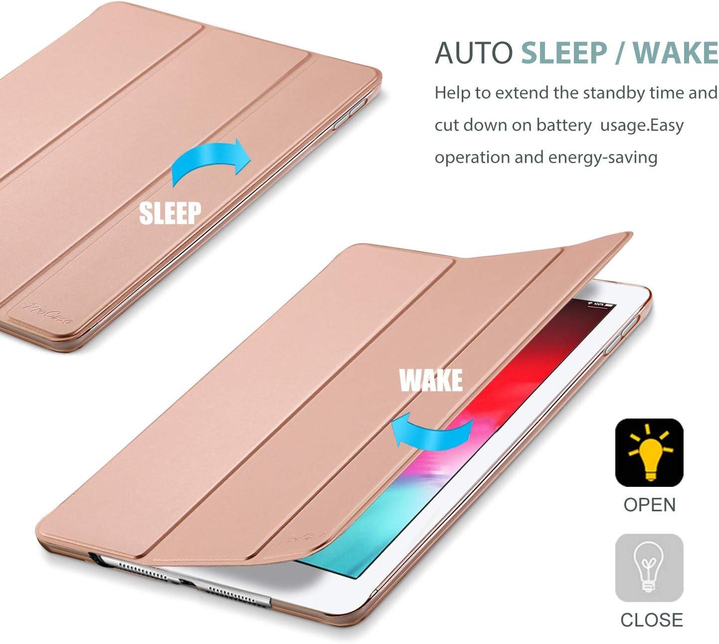 image:imageProCase Smart Case for iPad mini 5th Generation2019 Model Lightweight Cover with Auto SleepWake for iPad mini 5 GreyRosegold