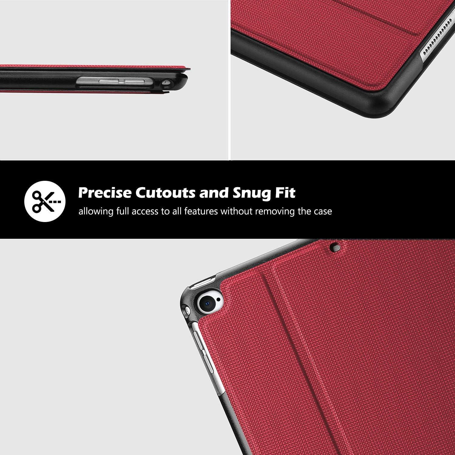 image:imageProCase Smart Cover for iPad 97 2018 amp 2017 Old Model iPad Air 2 iPad Air Case Slim Stand Protective Folio Case for iPad 97 Inch 5th6th Generation Also Fit iPad Air 2 iPad Air BlackRed