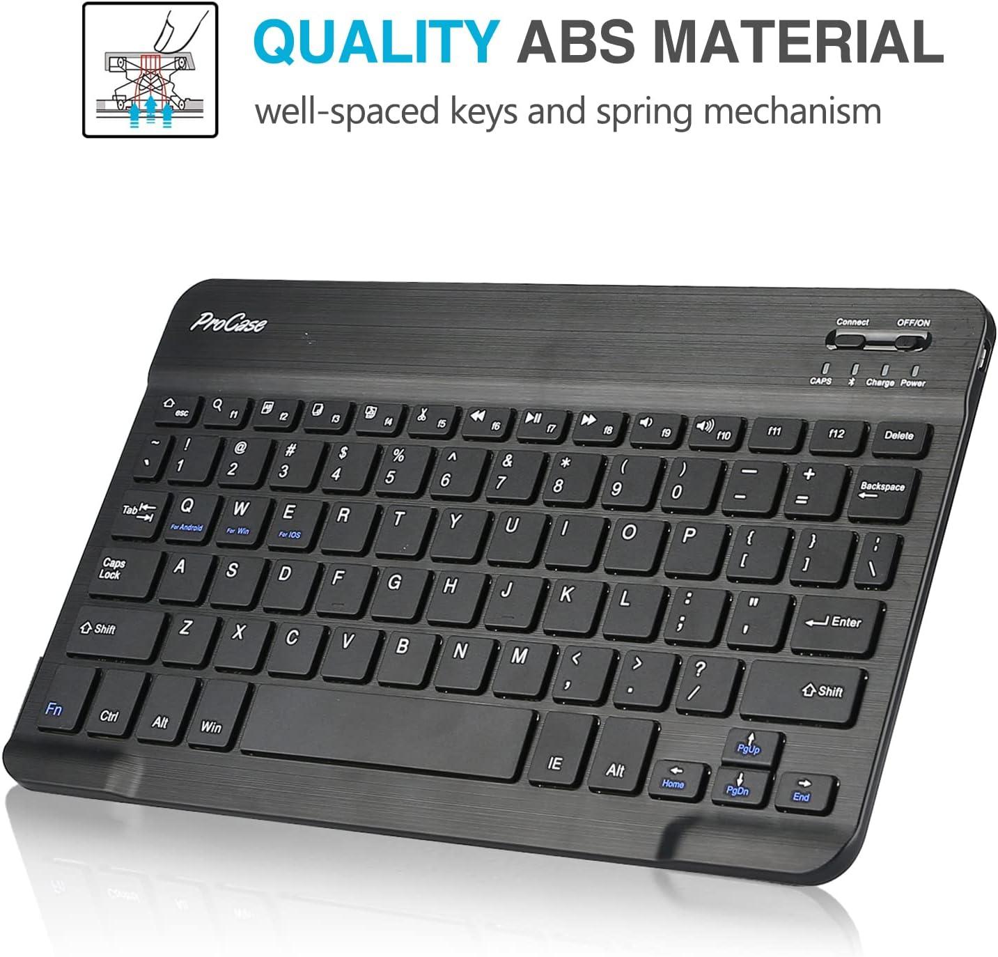 image:imageProCase for Galaxy Tab A8 105 Inch 2022 Keyboard Case SMX200 X205 X207 Protective Cover Case with Detachable Wireless Keyboard for Galaxy Tab A8 105 2022 Black