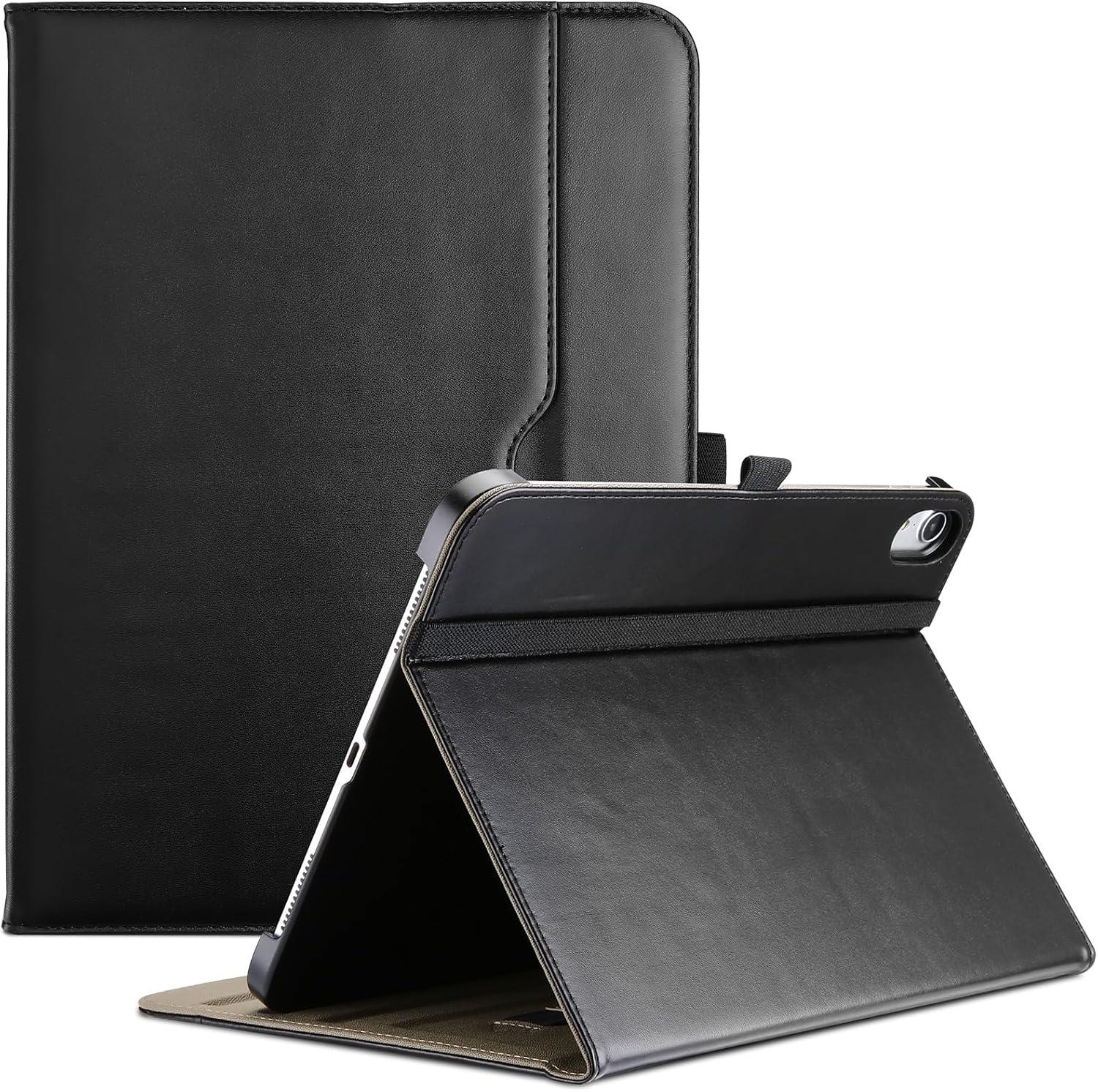 image:imageProCase for iPad 97 Inch iPad 6th5th Generation Case 2018 2017iPad Air 2Air 1 Case Premium Leather Folio Corner Protection MultiAngle Viewing Stand Cover with Front Pocket Pen Loop BlackAll Black