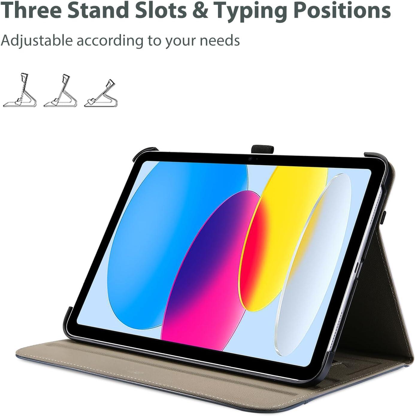 image:imageProCase for iPad 97 Inch iPad 6th5th Generation Case 2018 2017iPad Air 2Air 1 Case Premium Leather Folio Corner Protection MultiAngle Viewing Stand Cover with Front Pocket Pen Loop BlackNavy