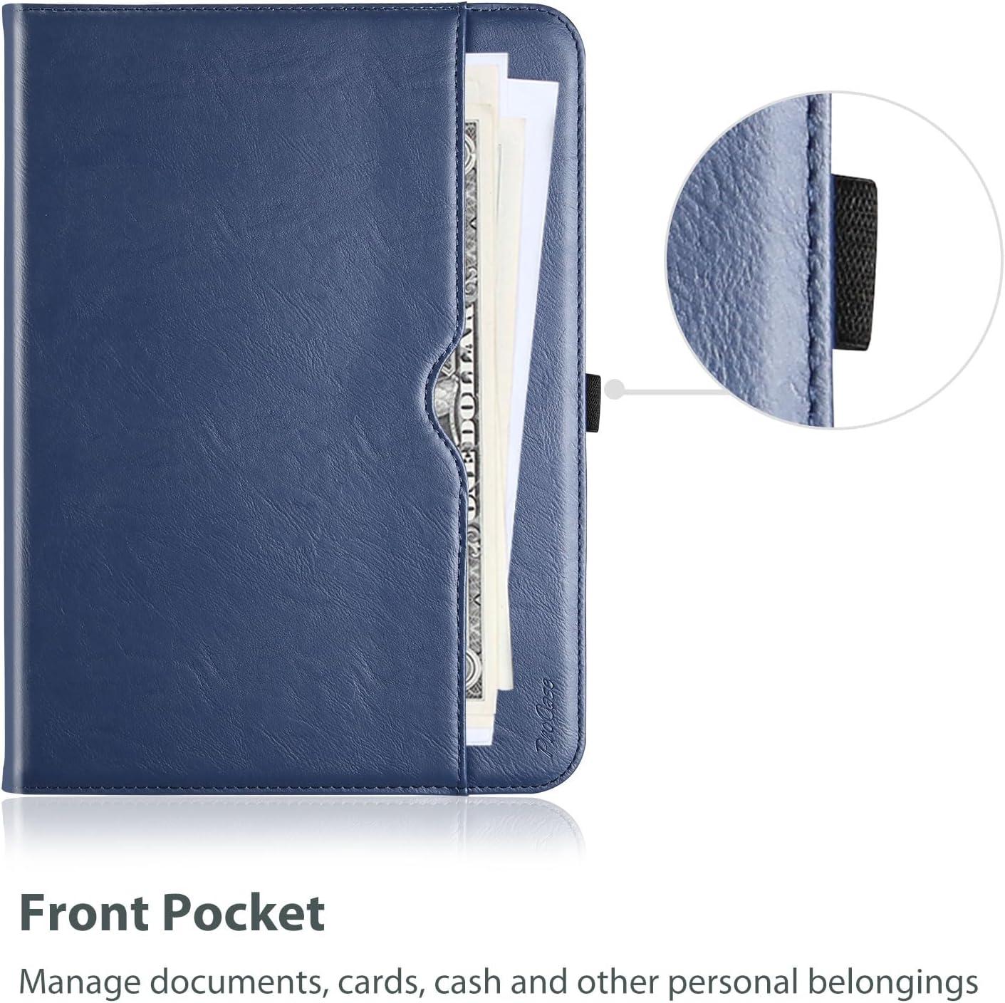 image:imageProCase for iPad 97 Inch iPad 6th5th Generation Case 2018 2017iPad Air 2Air 1 Case Premium Leather Folio Corner Protection MultiAngle Viewing Stand Cover with Front Pocket Pen Loop BlackNavy