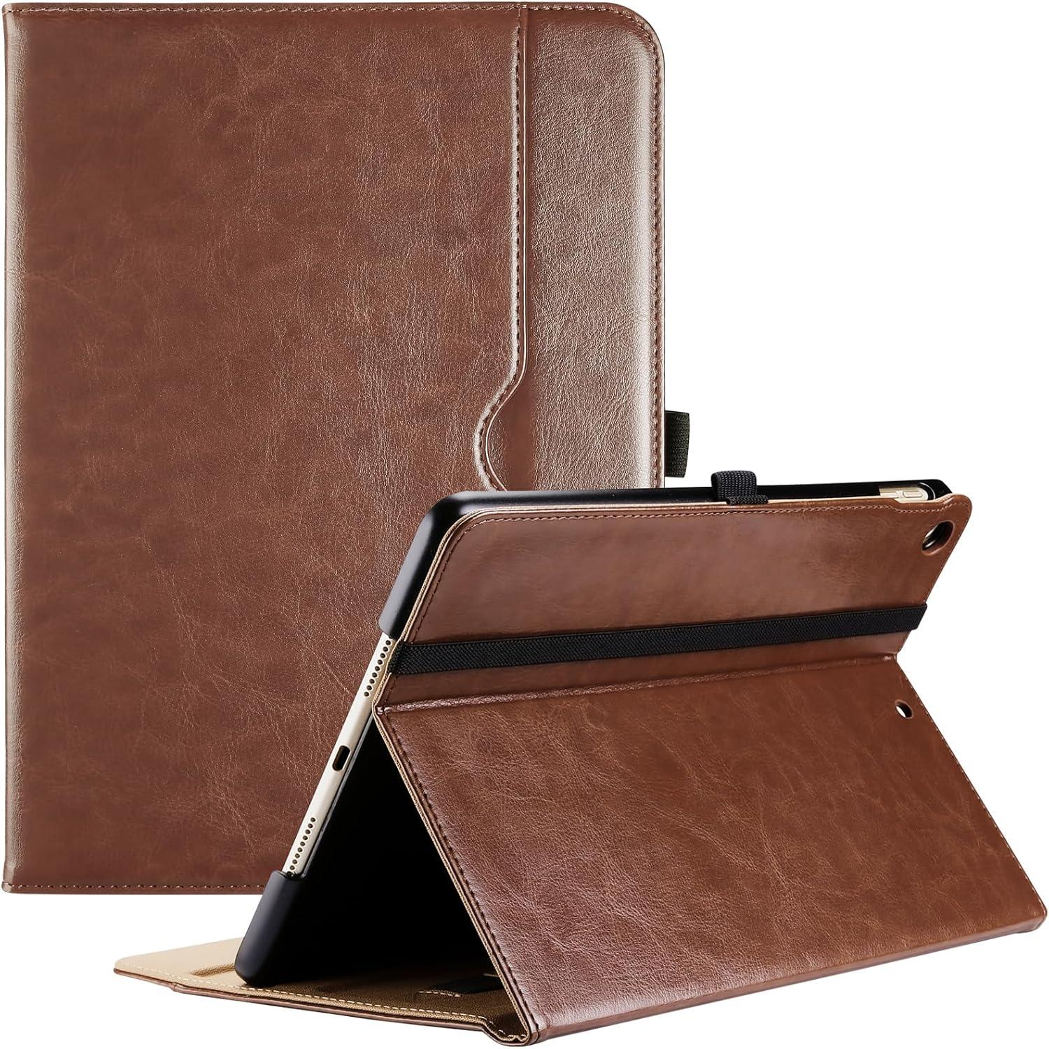 image:imageProCase for iPad 97 Inch iPad 6th5th Generation Case 2018 2017iPad Air 2Air 1 Case Premium Leather Folio Corner Protection MultiAngle Viewing Stand Cover with Front Pocket Pen Loop BlackBrown