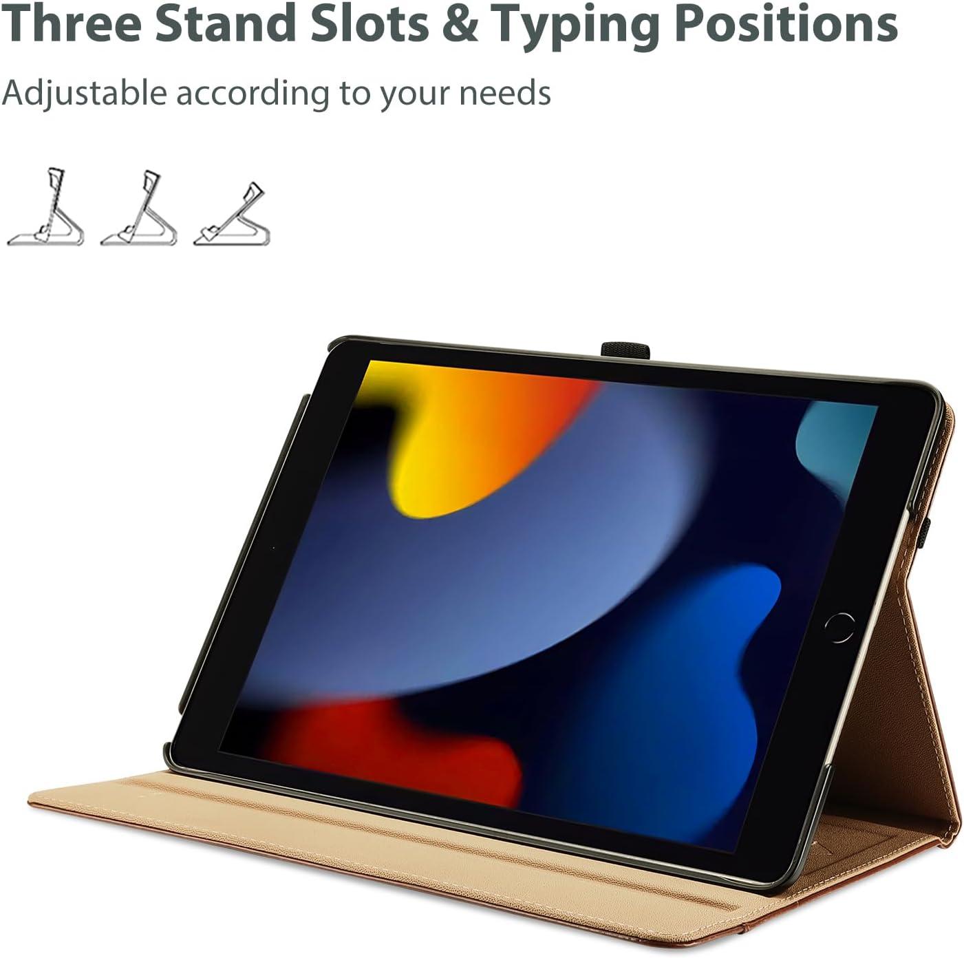 image:imageProCase for iPad 97 Inch iPad 6th5th Generation Case 2018 2017iPad Air 2Air 1 Case Premium Leather Folio Corner Protection MultiAngle Viewing Stand Cover with Front Pocket Pen Loop BlackBrown