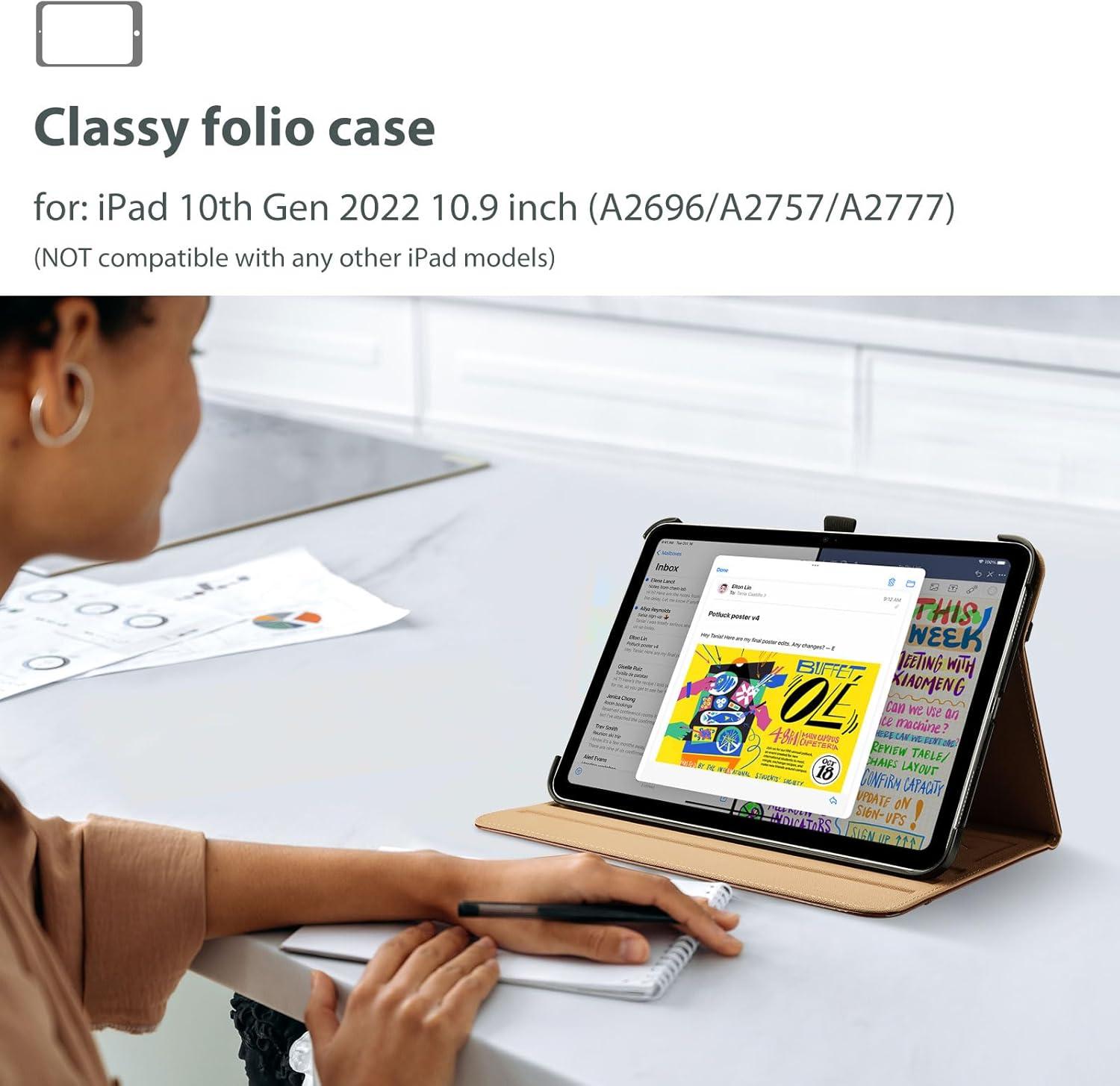 image:imageProCase for iPad 97 Inch iPad 6th5th Generation Case 2018 2017iPad Air 2Air 1 Case Premium Leather Folio Corner Protection MultiAngle Viewing Stand Cover with Front Pocket Pen Loop BlackBrown