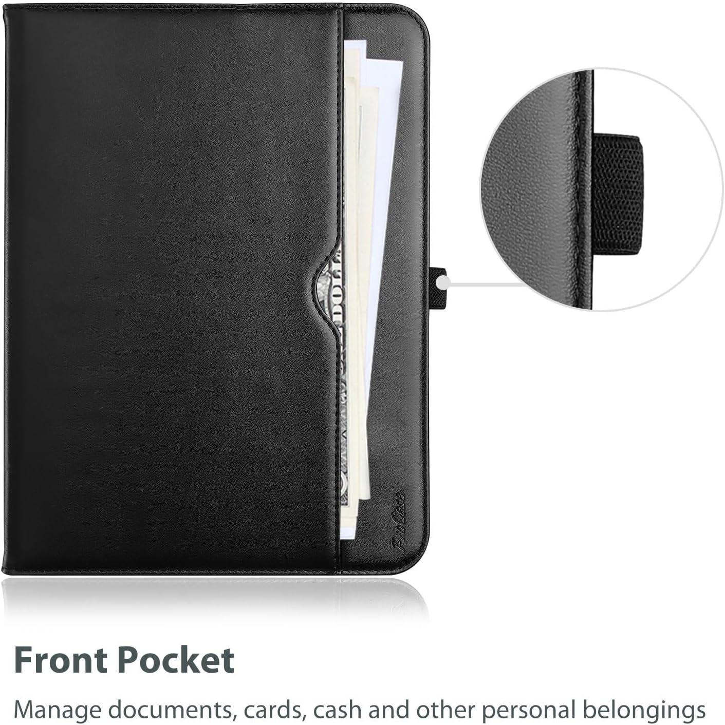 image:imageProCase for iPad 97 Inch iPad 6th5th Generation Case 2018 2017iPad Air 2Air 1 Case Premium Leather Folio Corner Protection MultiAngle Viewing Stand Cover with Front Pocket Pen Loop BlackAll Black