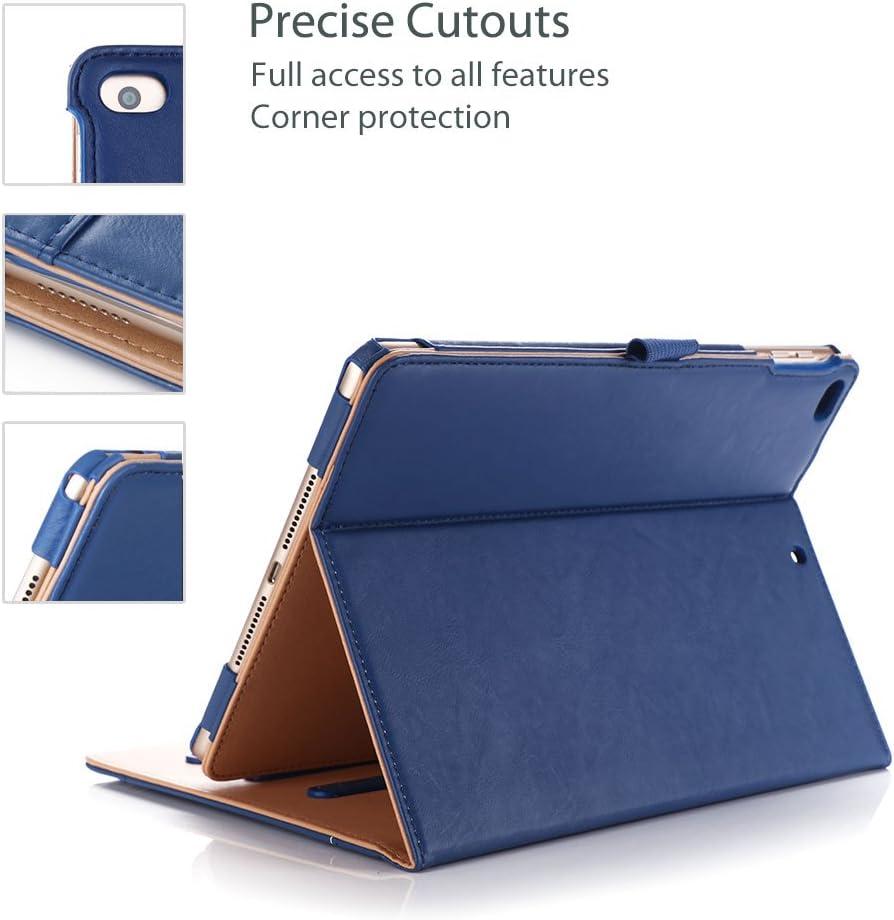 image:imageProCase for iPad 97 Inch iPad 6th5th Generation Case 2018 2017iPad Air 2Air 1 Case Premium Leather Folio Corner Protection MultiAngle Viewing Stand Cover with Front Pocket Pen Loop BlackNavy