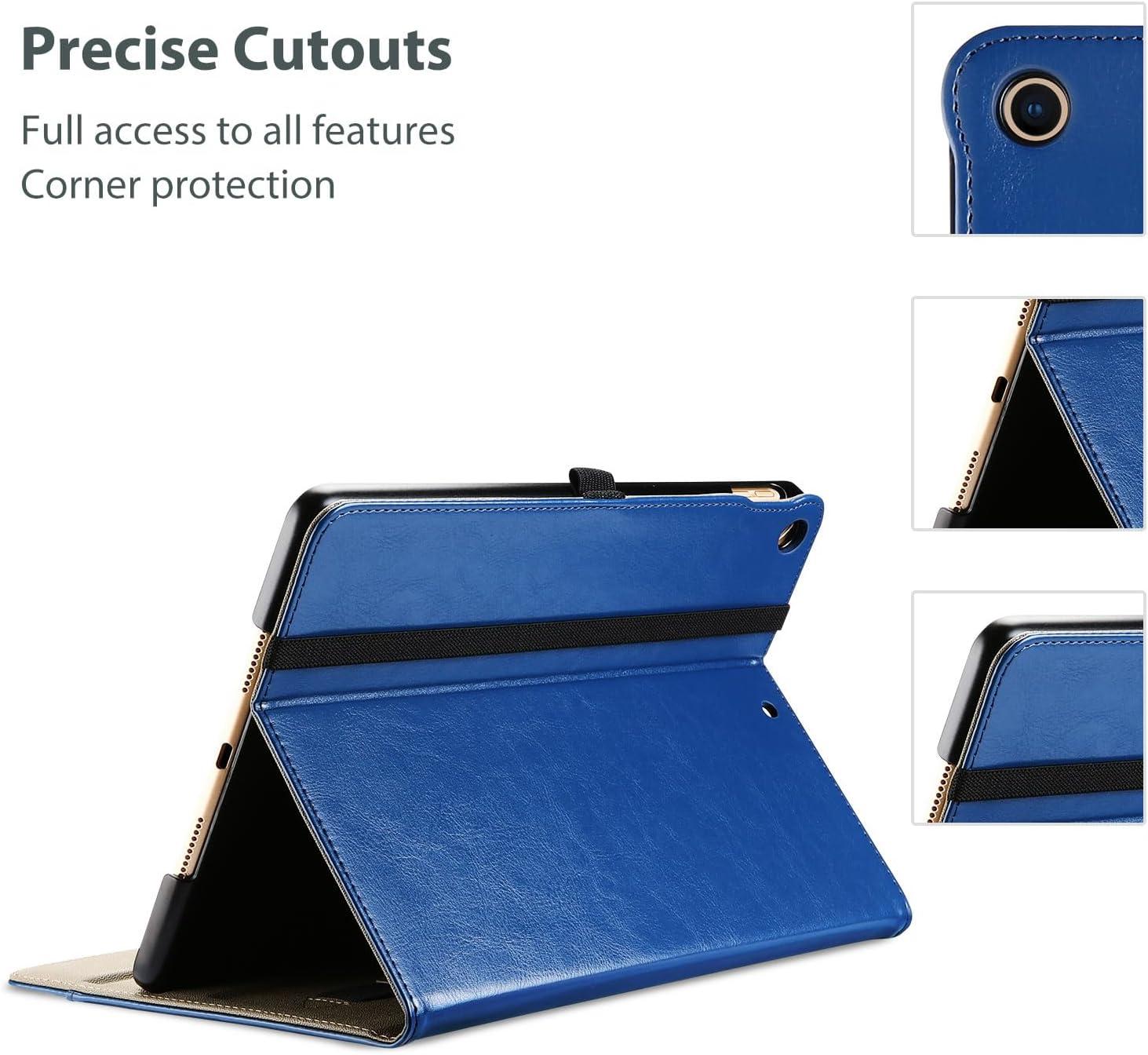 image:imageProCase for iPad 97 Inch iPad 6th5th Generation Case 2018 2017iPad Air 2Air 1 Case Premium Leather Folio Corner Protection MultiAngle Viewing Stand Cover with Front Pocket Pen Loop BlackNavy